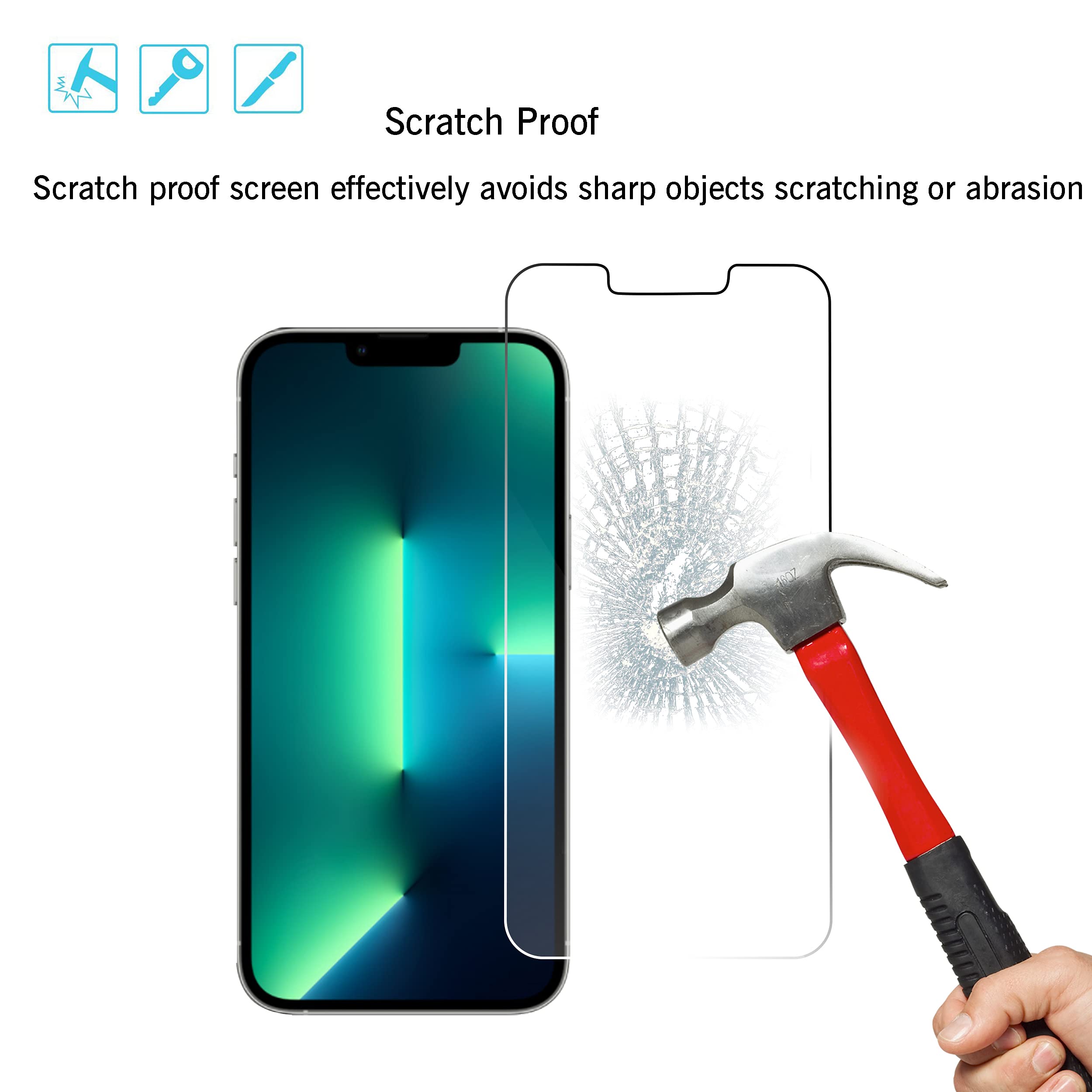 Ailun Tempered Glass Screen Protector for iPhone 14 Plus & iPhone 13 Pro Max [6.7 Inch] - 3 Pack, Case Friendly, Anti-Scratch, Bubble Free - Perfect for Daily Use, Gaming, and Outdoor Activities