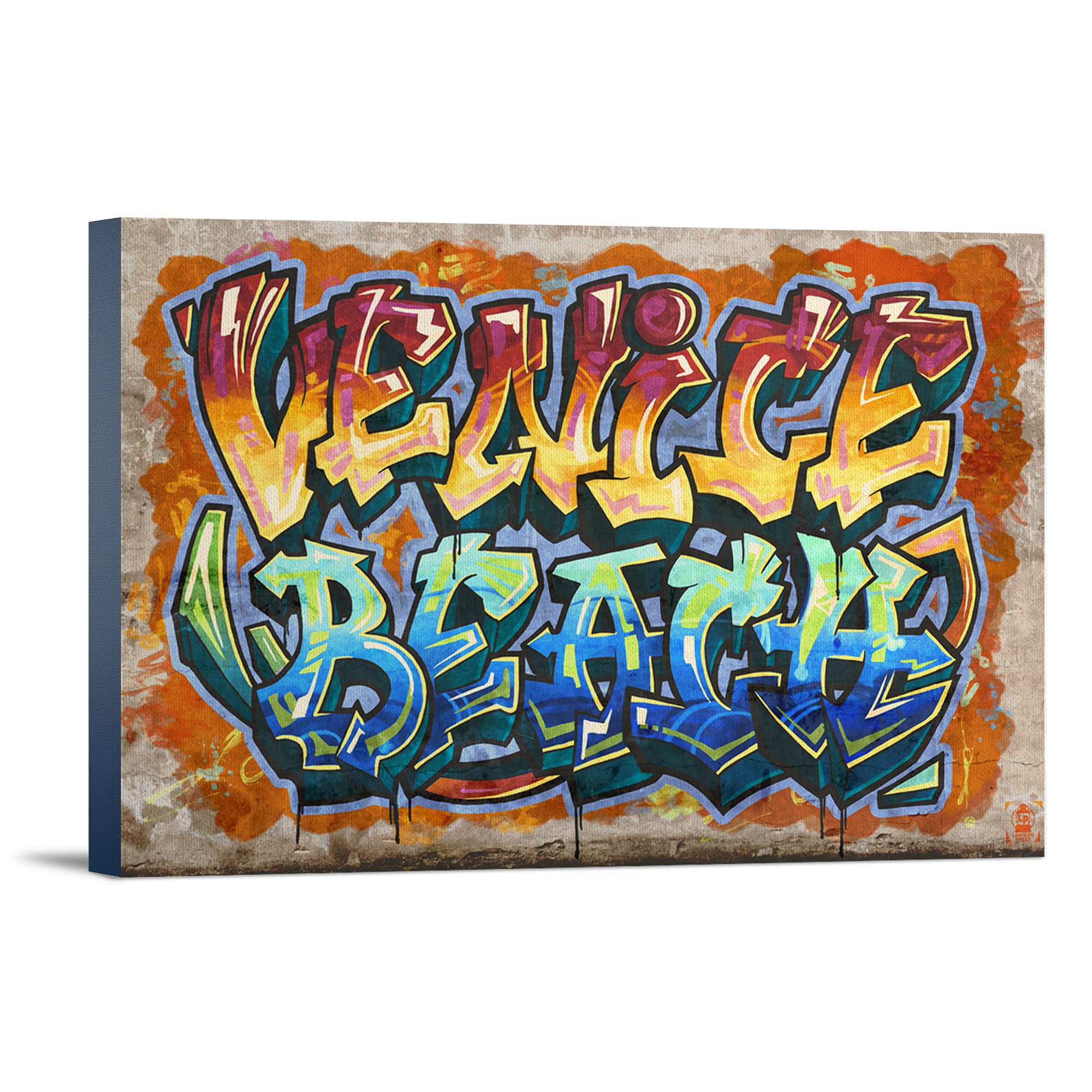 Venice Beach California Graffiti Wall Art - 24x36 Wrapped Canvas Print - Modern Home & Office Decor - Perfect for Living Room, Bedroom or Creative Workspace