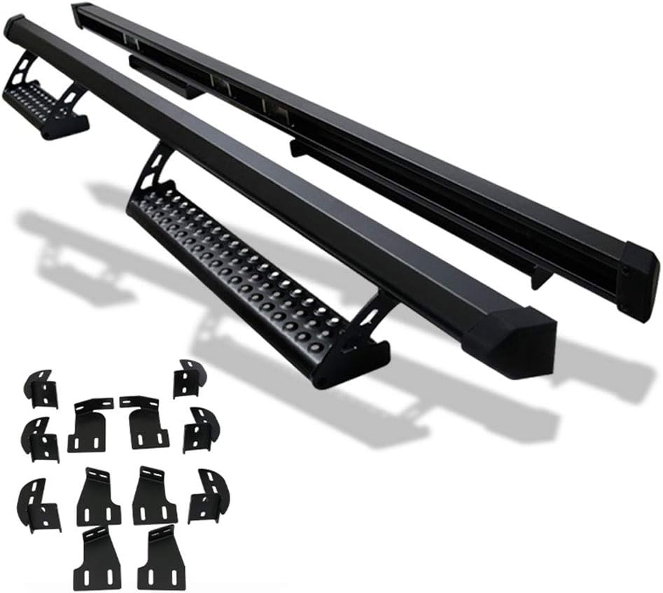 2005-2023 Toyota Tacoma Access Cab Black Steel Running Boards - OE Style Side Steps for Enhanced Entry & Off-Road Protection
