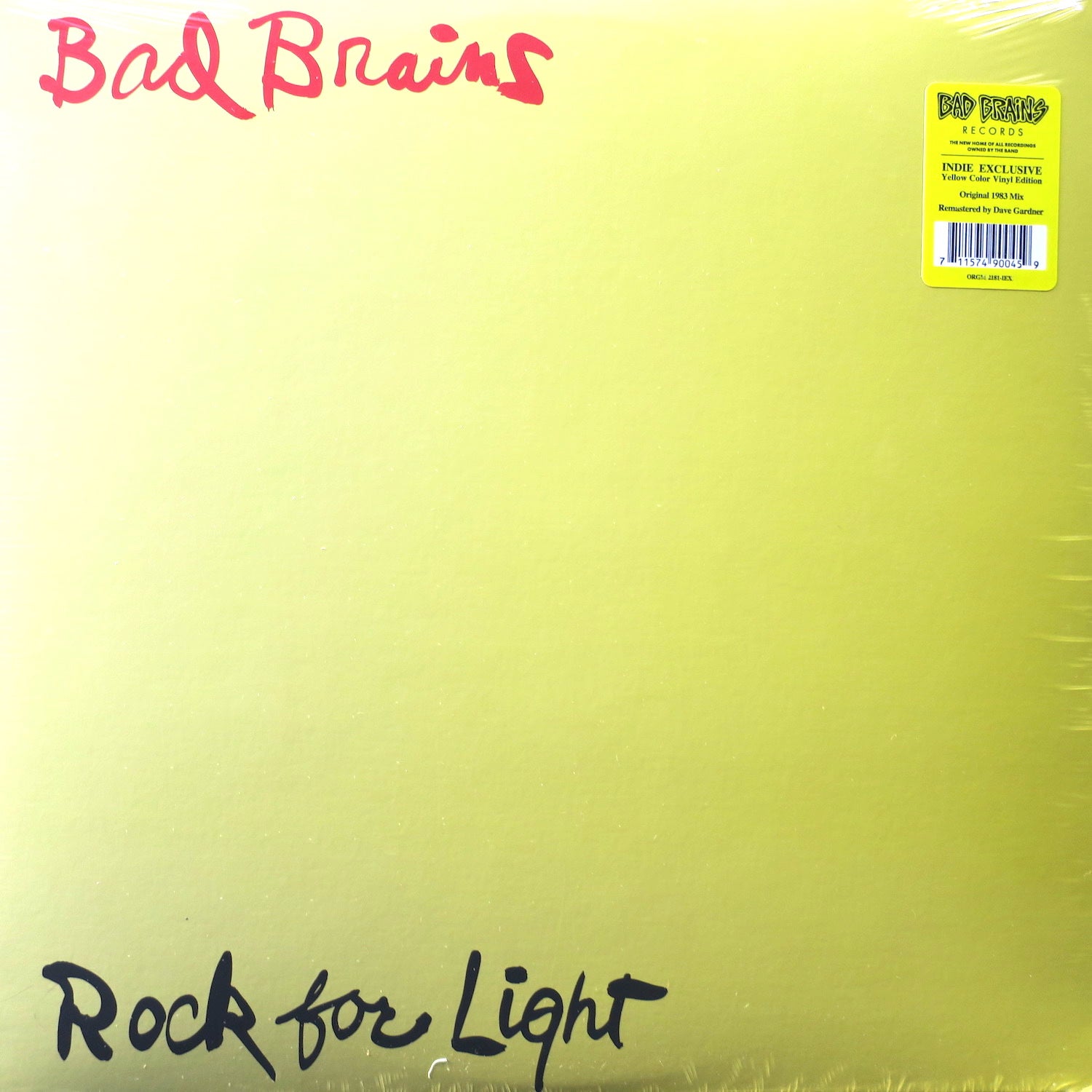 BAD BRAINS 'Rock For Light' Limited Edition Yellow Vinyl LP Record - Punk Rock Classic for Music Collectors & Vinyl Enthusiasts - Perfect for Home Listening, Gifts & Music Collections