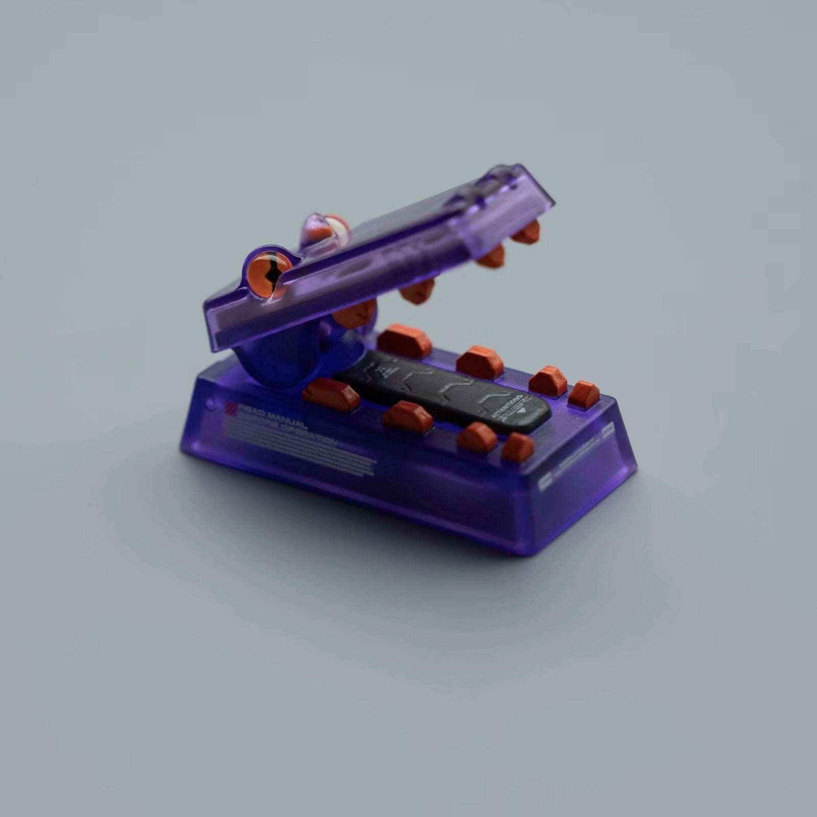 Handmade Mechanical Keyboard Keycaps - 2U Backspace Artisan Keycap with Open/Close Crocodile Design, Durable PBT Material for Custom Keyboard Decoration | Perfect for Gaming, Typing & Mechanical Keyboard Enthusiasts