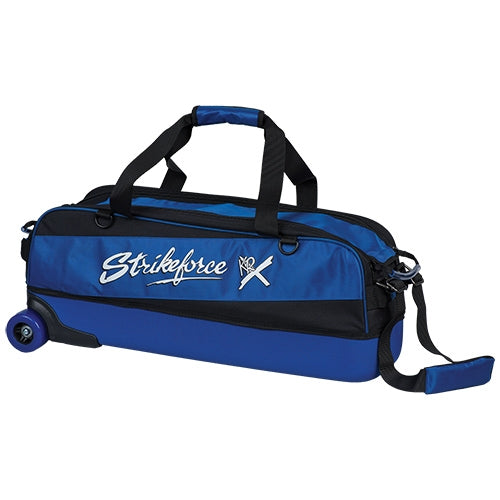 KR Strikeforce Fast Slim Royal Triple Tote Wheeled Bowling Bag - Perfect for Bowling Tournaments, League Play & Travel Accessories