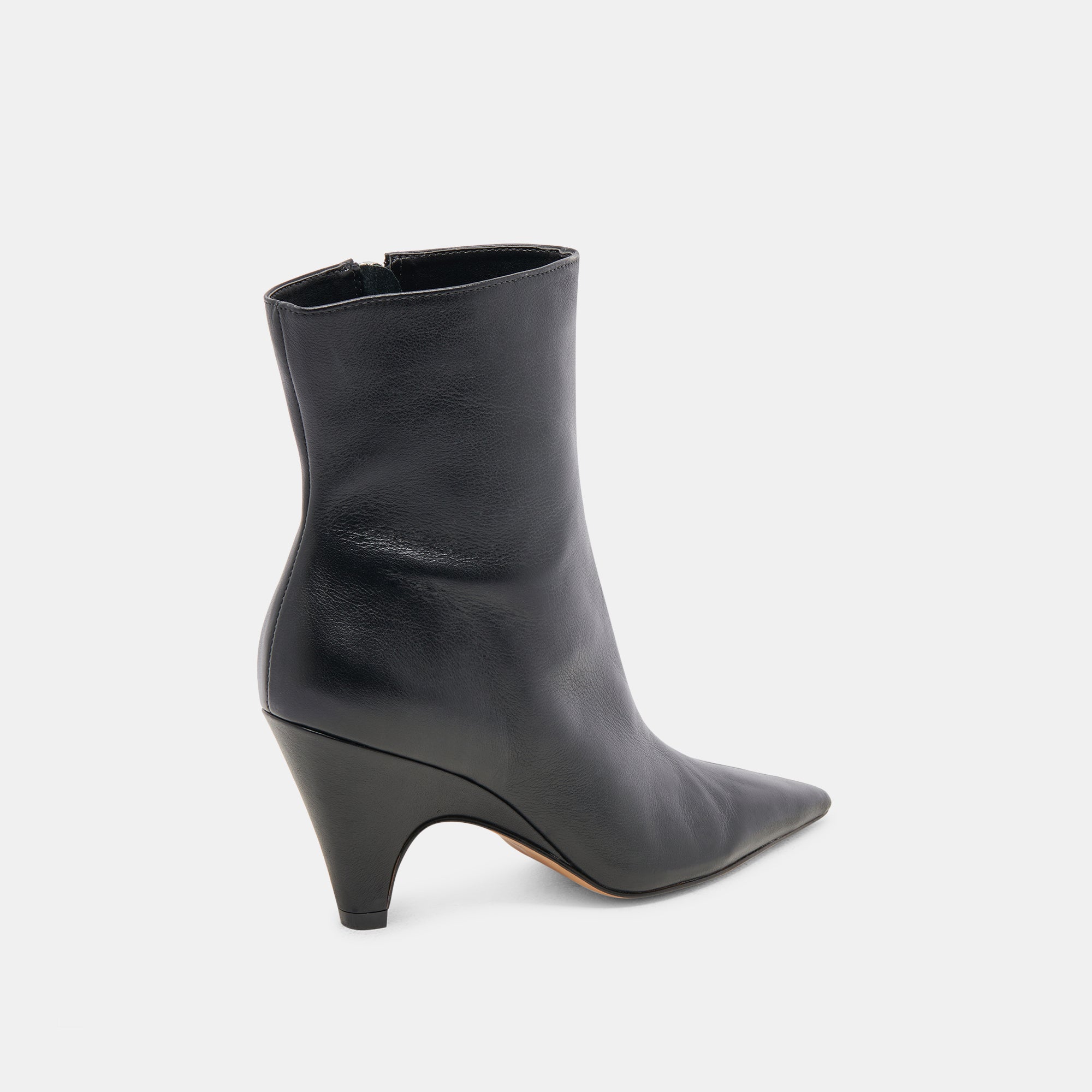 Black Leather Calico Booties for Women - Stylish & Comfortable Ankle Boots for Fall & Winter Fashion | Perfect for Casual Outfits, Office Wear & Date Nights