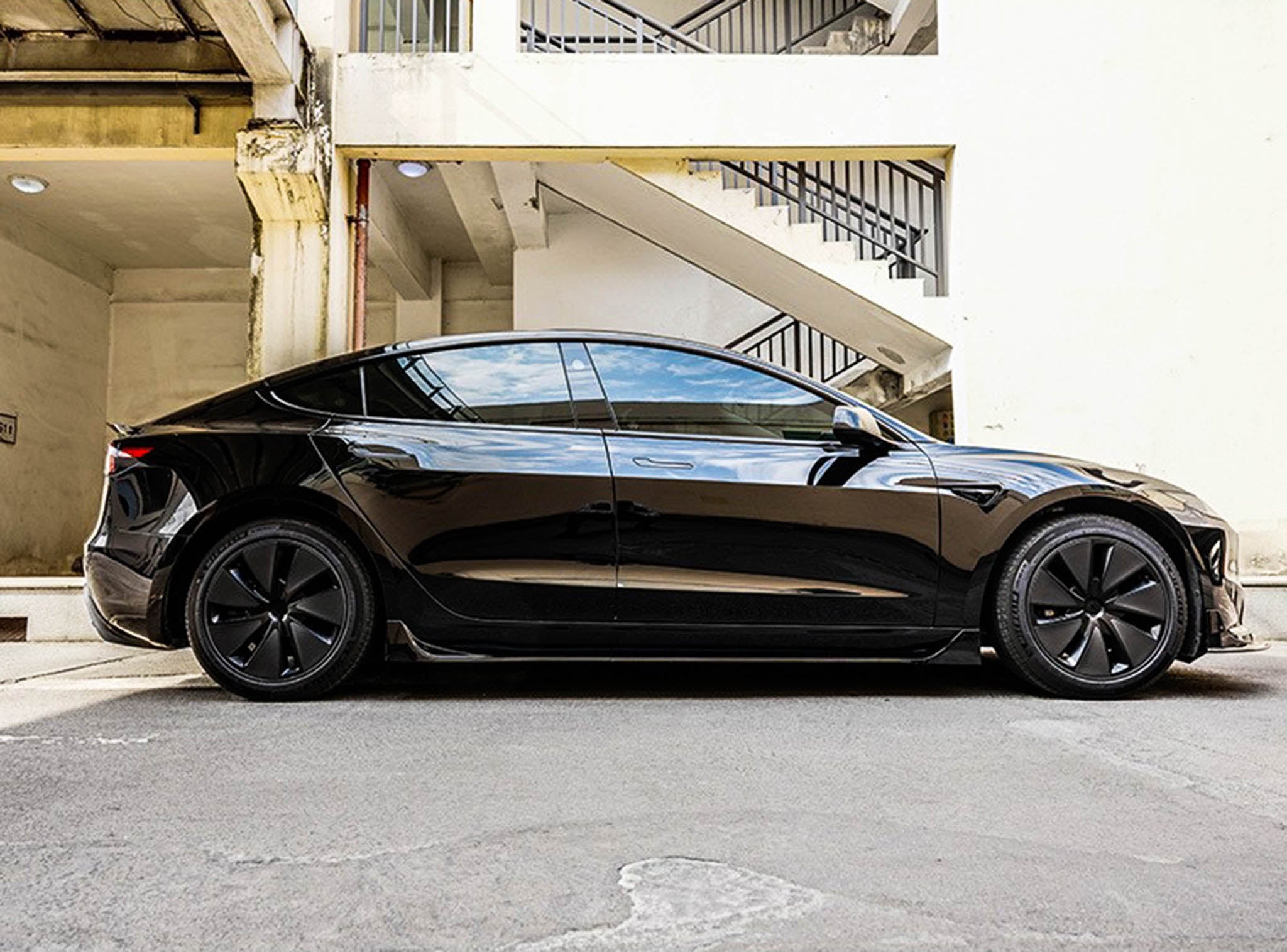 2017-2024 Tesla Model 3 Side Skirts - ABS Plastic Car Body Kit for Enhanced Aerodynamics & Sporty Style | Perfect for Street Racing & Car Shows
