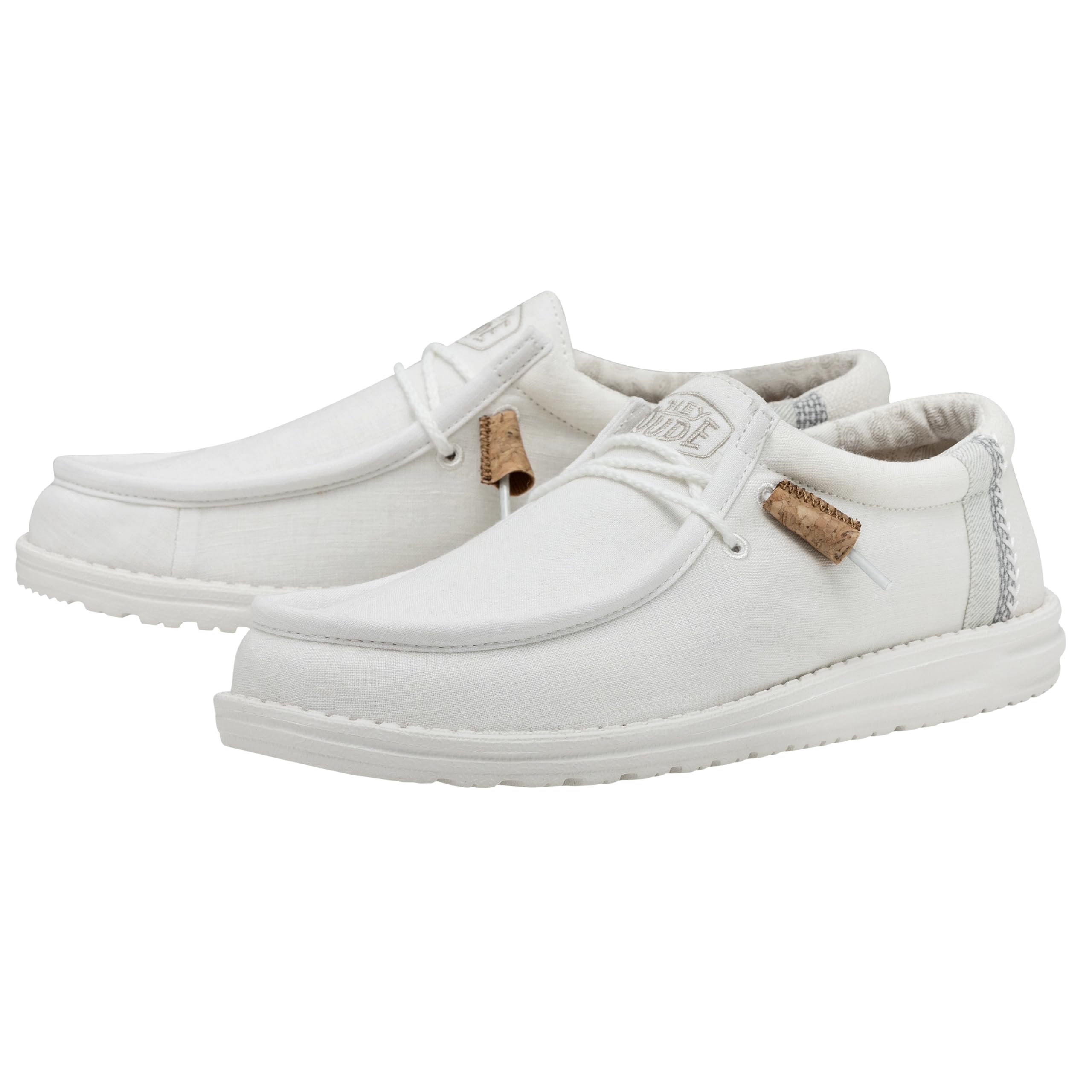 Hey Dude Men's Wally Linen Loafers - Comfortable Lightweight Slip-On Shoes for Men | Perfect for Casual Wear, Travel & Everyday Comfort