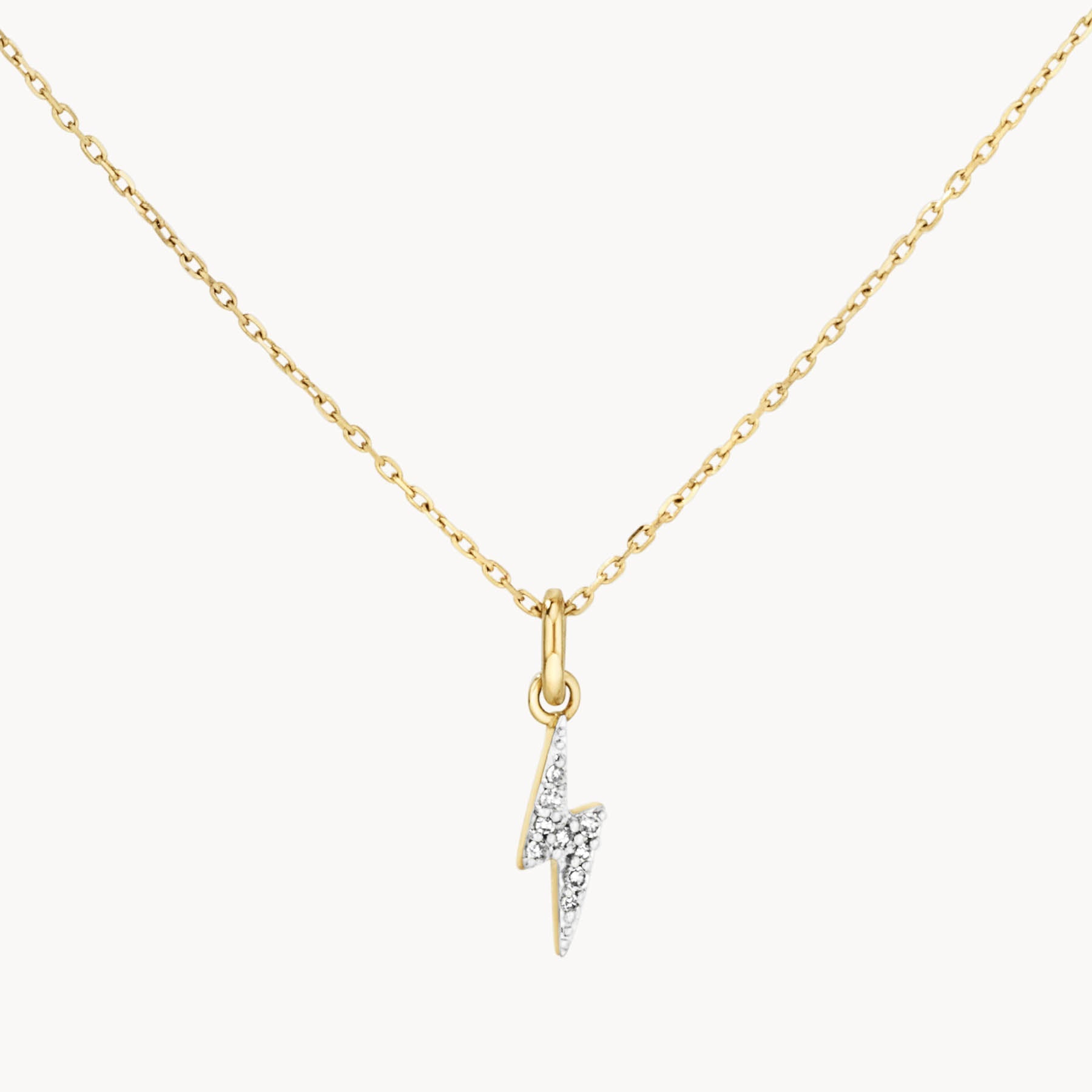 10k Gold Diamond Lightning Bolt Necklace - Elegant Jewelry Gift for Women, Perfect for Parties, Weddings & Everyday Wear