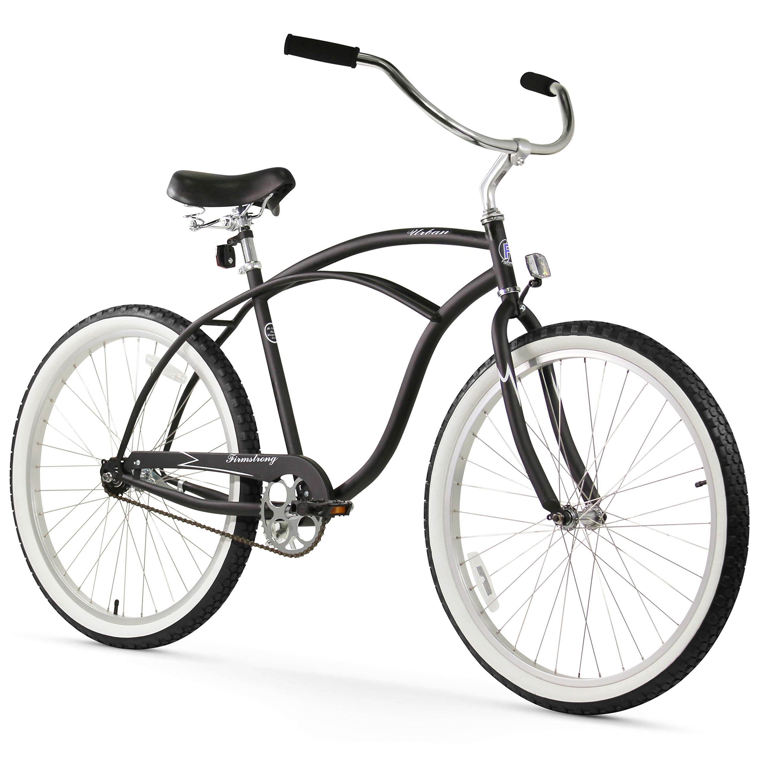 Firmstrong Urban Man Classic Beach Cruiser Bike for Men - Comfortable Single Speed Bicycle with Retro Style - Perfect for Commuting, Leisure Rides & Beach Cruising