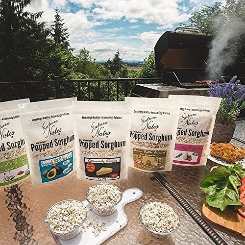 Organic Popped Sorghum Snacks - Keto, Gluten-Free, Cheesy Flavor | Healthy Alternative to Popcorn | Non-GMO, Made in USA | Perfect for Movie Nights, Road Trips & Lunchboxes - 2oz (6-Pack)