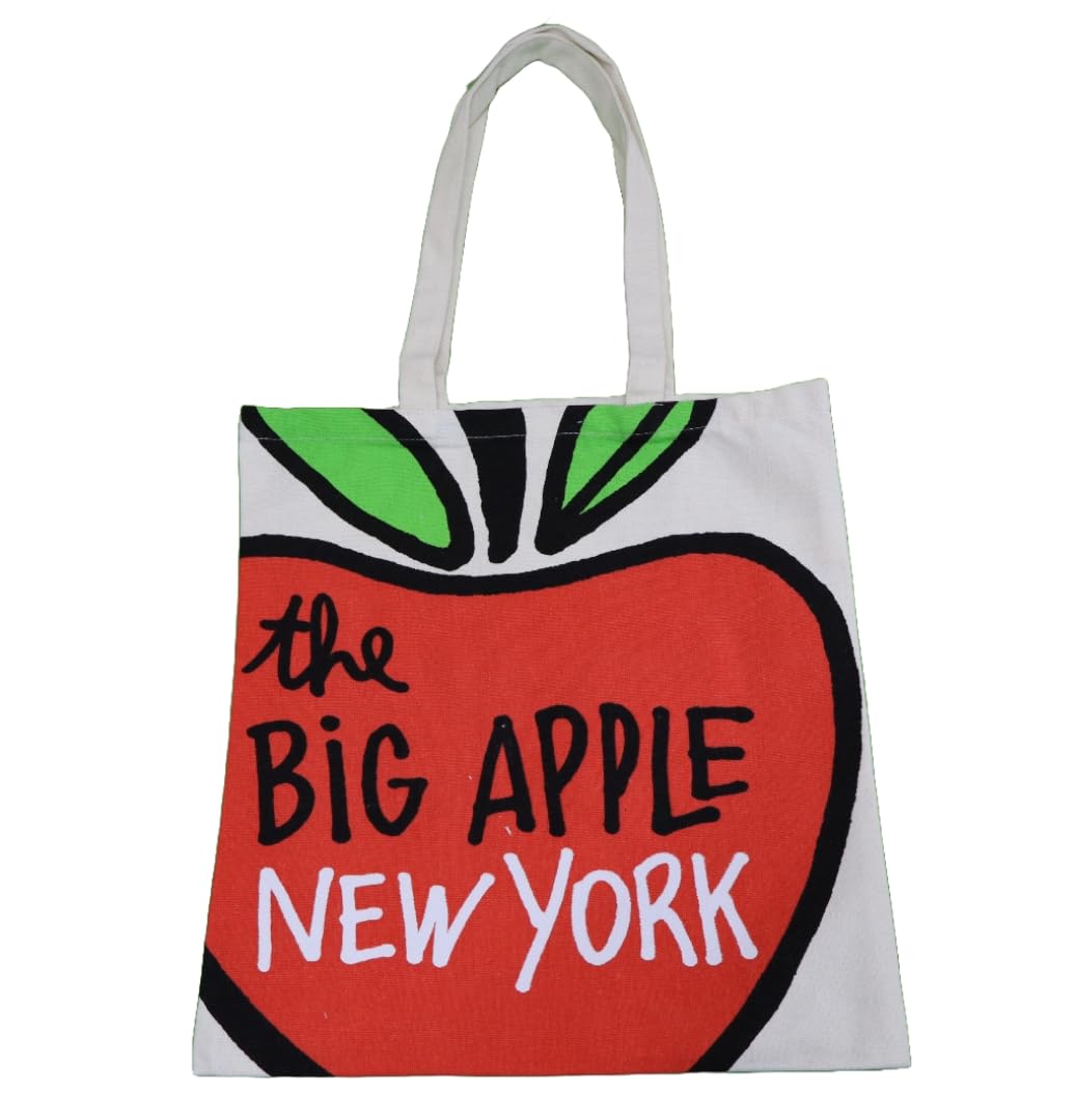 NYC Big Apple Cotton Tote Bag - Stylish Shopping & Beach Essential