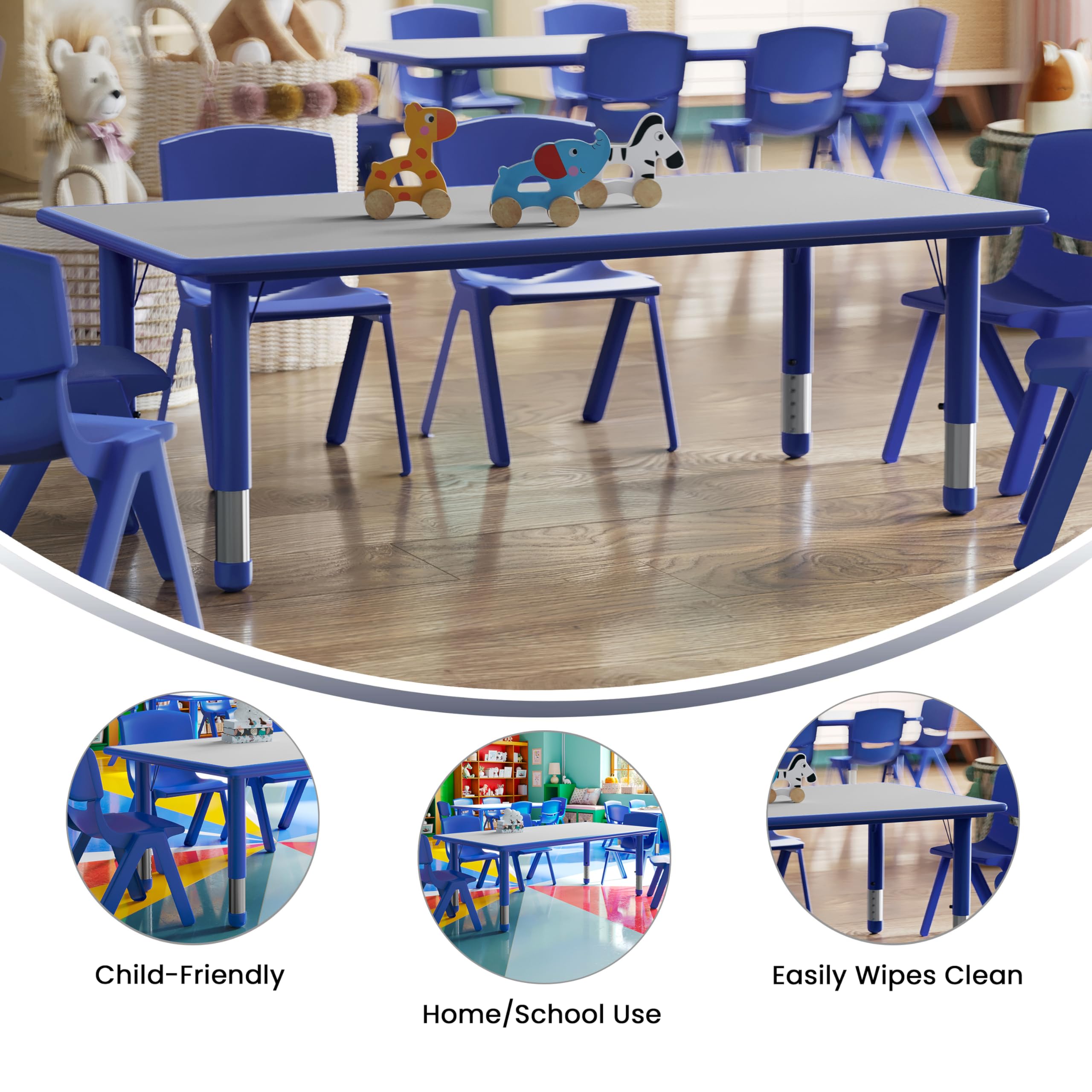 Flash Furniture Wren Adjustable Kids Activity Table - 23.625