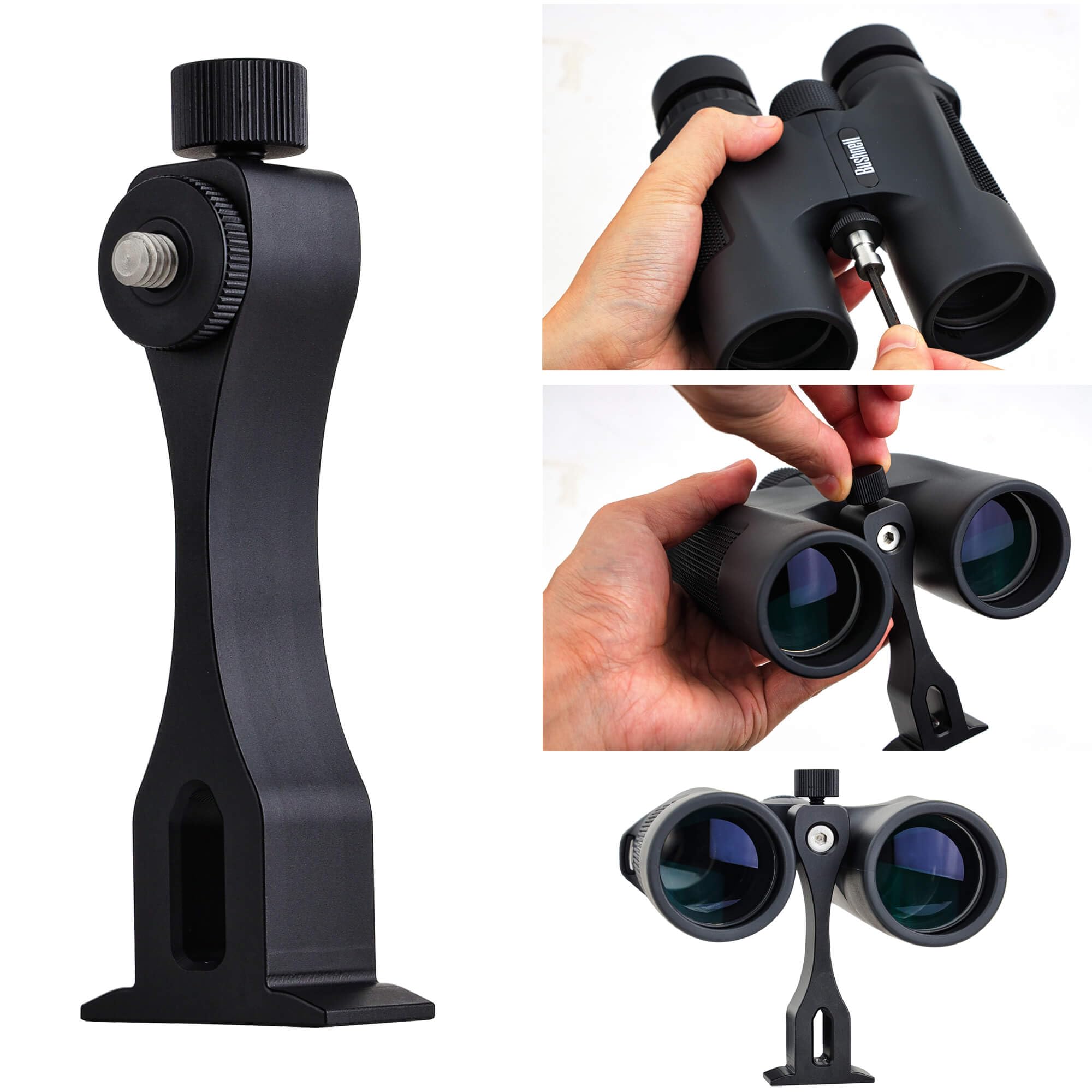 Aluminum Binocular Tripod Mount Adapter - 1/4