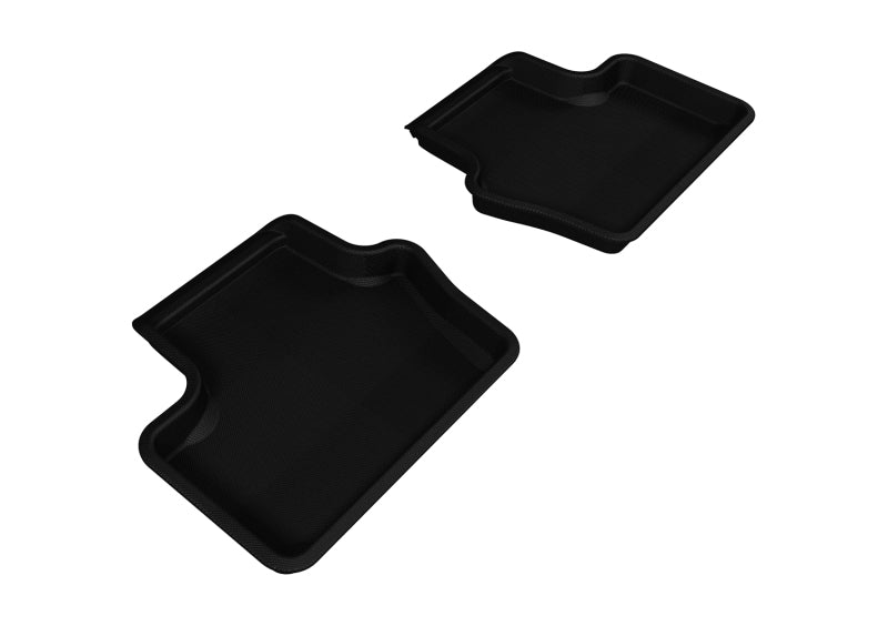3D MAXpider Kagu Custom Fit Floor Mats for 2007-2017 Jeep Compass & Patriot - 2nd Row Black All-Weather Car Mats - Perfect for Off-Road, Daily Commute & Family Road Trips