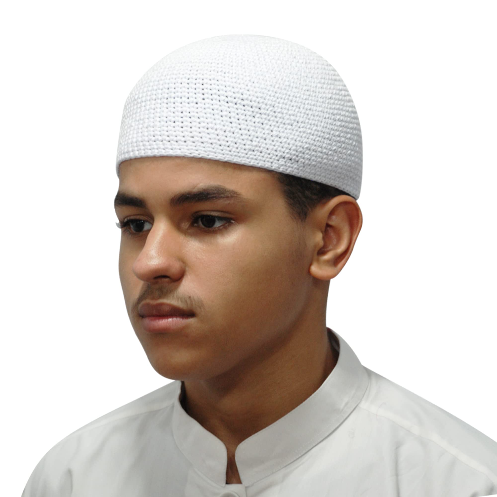 Handmade Crochet Cotton White Skull Cap - Soft & Comfortable Winter Beanie for Men & Women - Perfect for Cold Weather, Outdoor Activities & Gifts