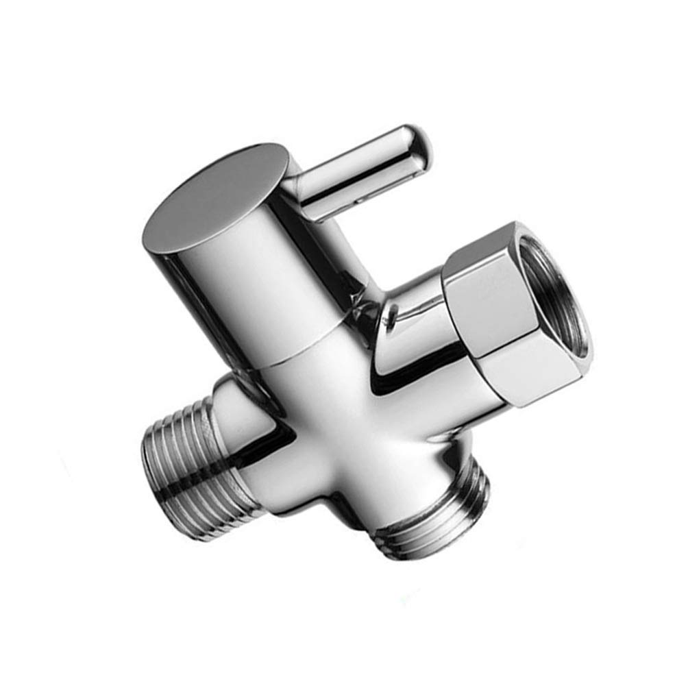 3-Way Shower Diverter Valve - Brass Shower Connector Splitter with Anti-Leak Design for Bathroom, Spa & RV Use - Perfect for Multiple Shower Heads or Handheld Sprayers