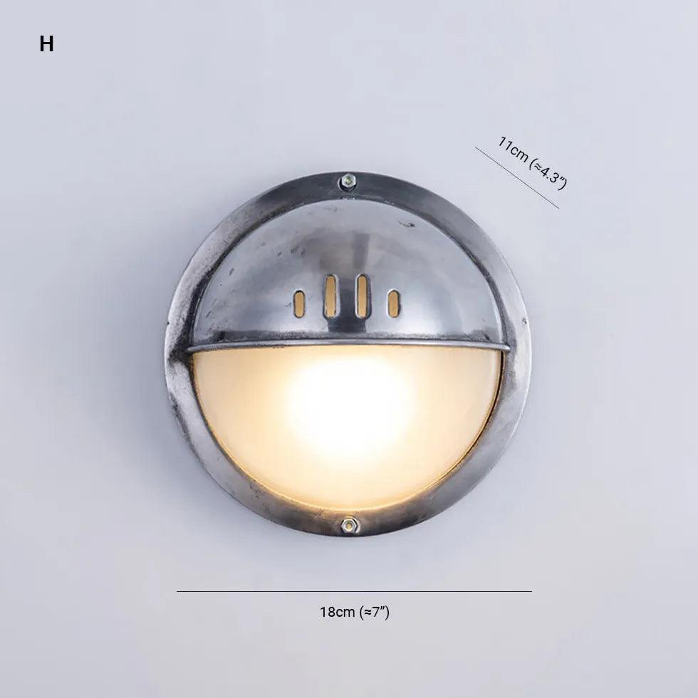 Modern Geometric Silver Industrial Outdoor Wall Lights - Waterproof & Durable for Patio, Garden, Porch, and Exterior Home Lighting