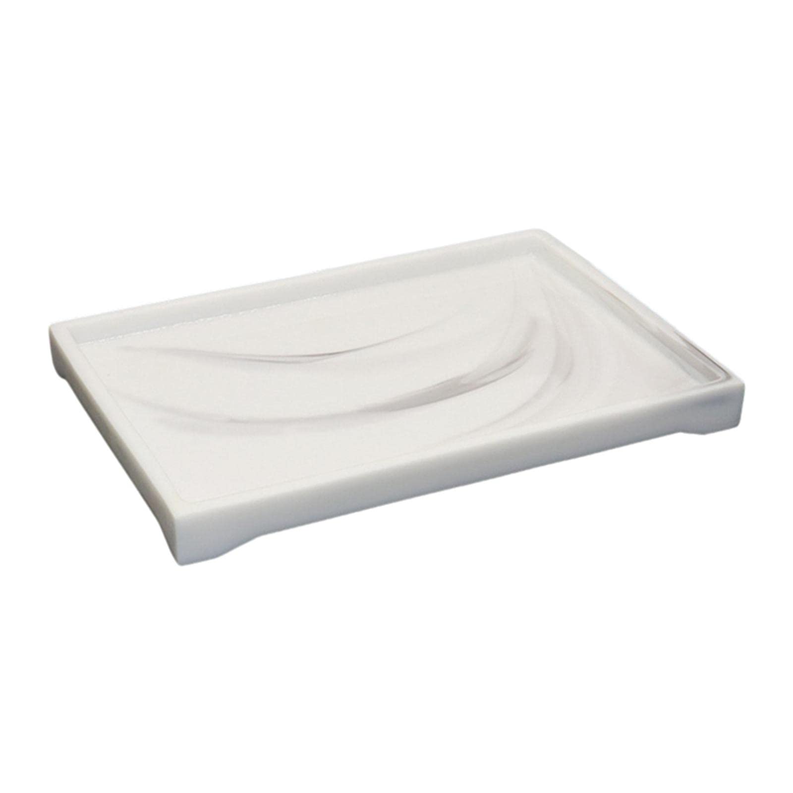 Luxury Resin Toilet Vanity Tray - White Cosmetic Organizer for Perfume & Jewelry | Bathroom Countertop Decor, Dresser Tray for Makeup Storage & Home Decor