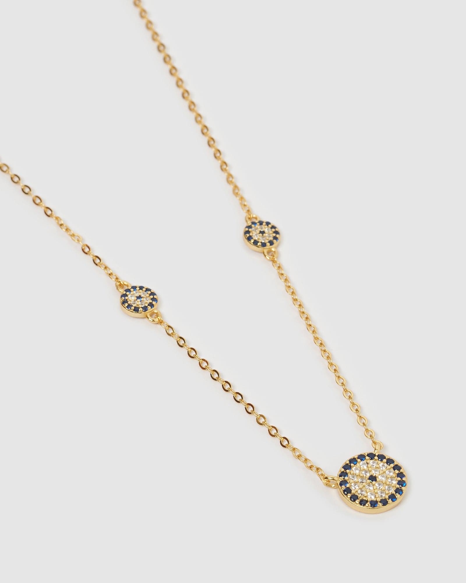 Izoa Dahota Gold Eye Pendant Necklace - Elegant Jewelry for Women, Perfect Gift for Valentine's Day, Birthday & Special Occasions