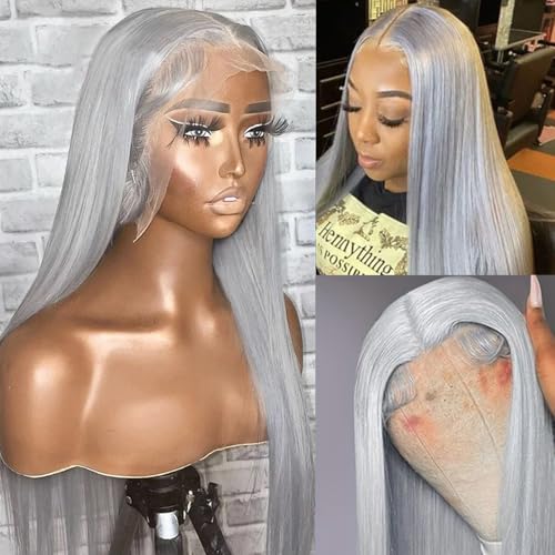 # Grey Wig Human Hair Lace Front Wigs