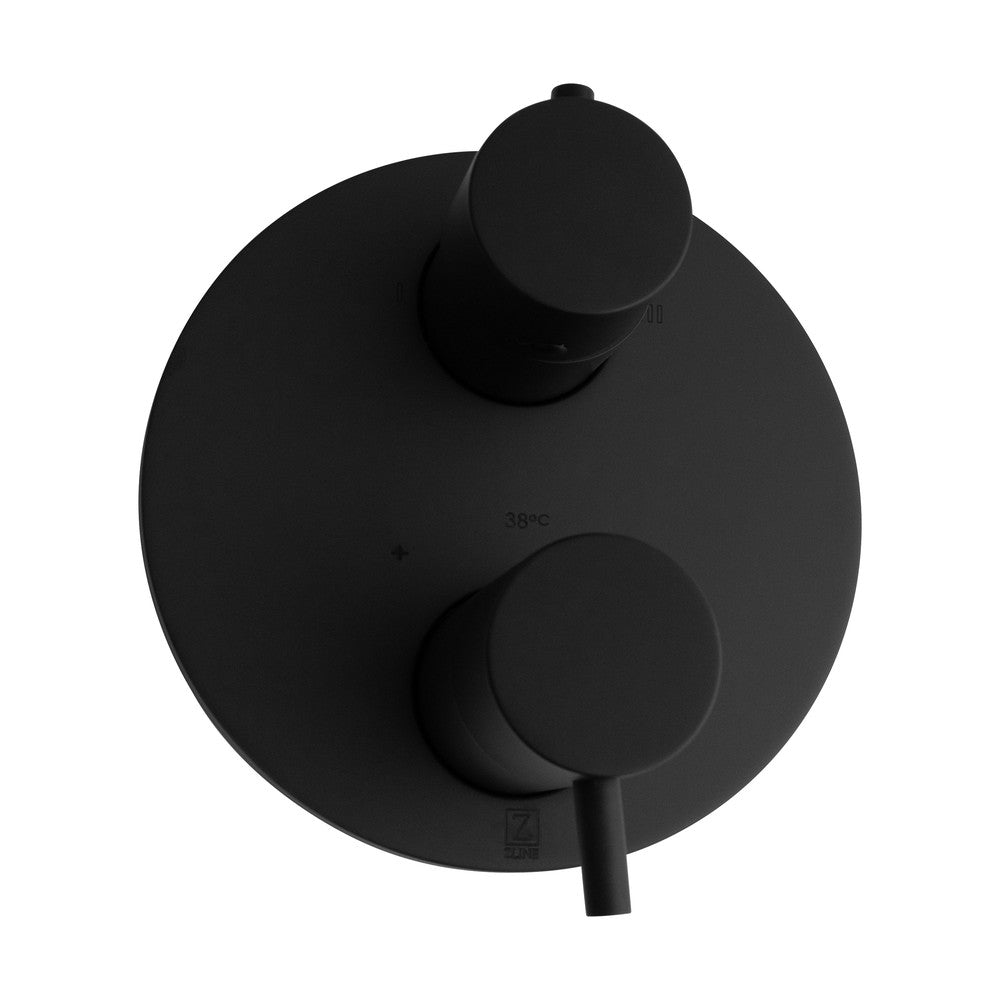 ZLINE Emerald Bay Thermostatic Shower System in Matte Black - 3 Function Rainfall Shower Head with Handheld Sprayer and Diverter Valve - Perfect for Modern Bathroom Renovations (EMBY SHS T2 MB)