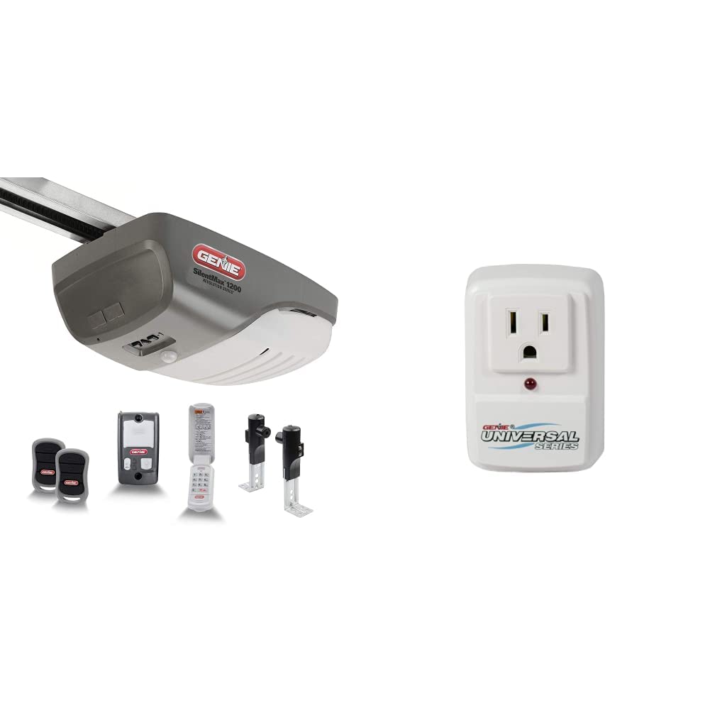 Genie SilentMax 1200 Model 4042-TKH Ultra Quiet Belt Drive Garage Door Opener with Surge Protector - Gray | Perfect for Homes with Bedrooms Above Garage & Noise-Sensitive Areas