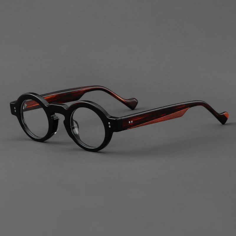 CCspace Women's Full Rim Round Acetate Eyeglasses Frame 57398 - Lightweight & Stylish Retro Glasses for Women, Perfect for Reading, Working & Fashion Accessories