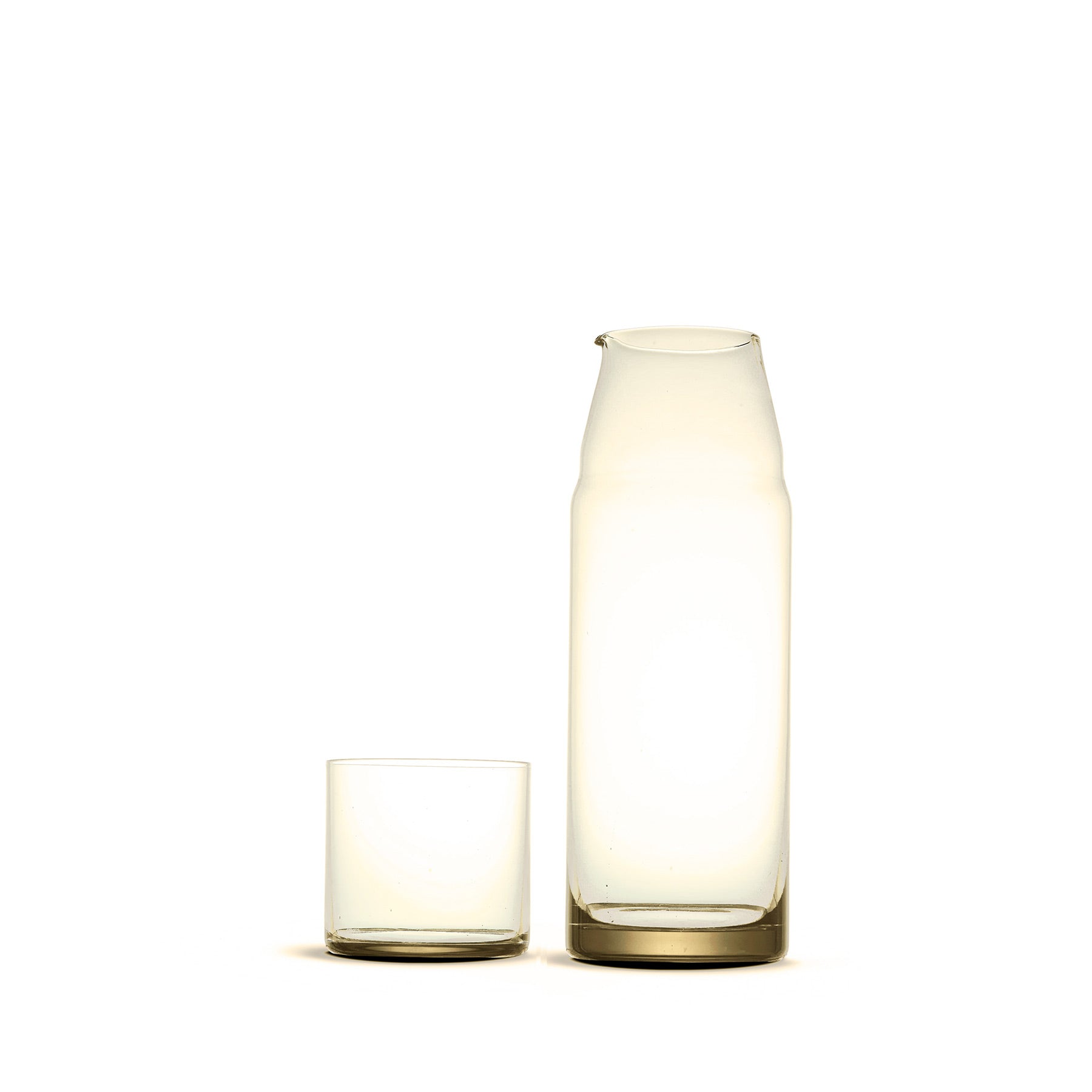 24 oz Amber Glass Night Carafe with Lid - Leak-Proof Water Pitcher for Bedroom, Office & Travel - BPA-Free & Dishwasher Safe