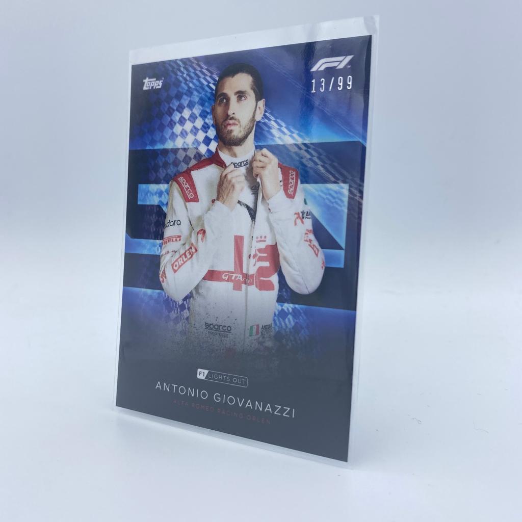 99 Antonio Giovinazzi F1 Racing Drivers Blue Parallel Collectible Card - Perfect for F1 Fans, Sports Memorabilia Collections & Gift Giving