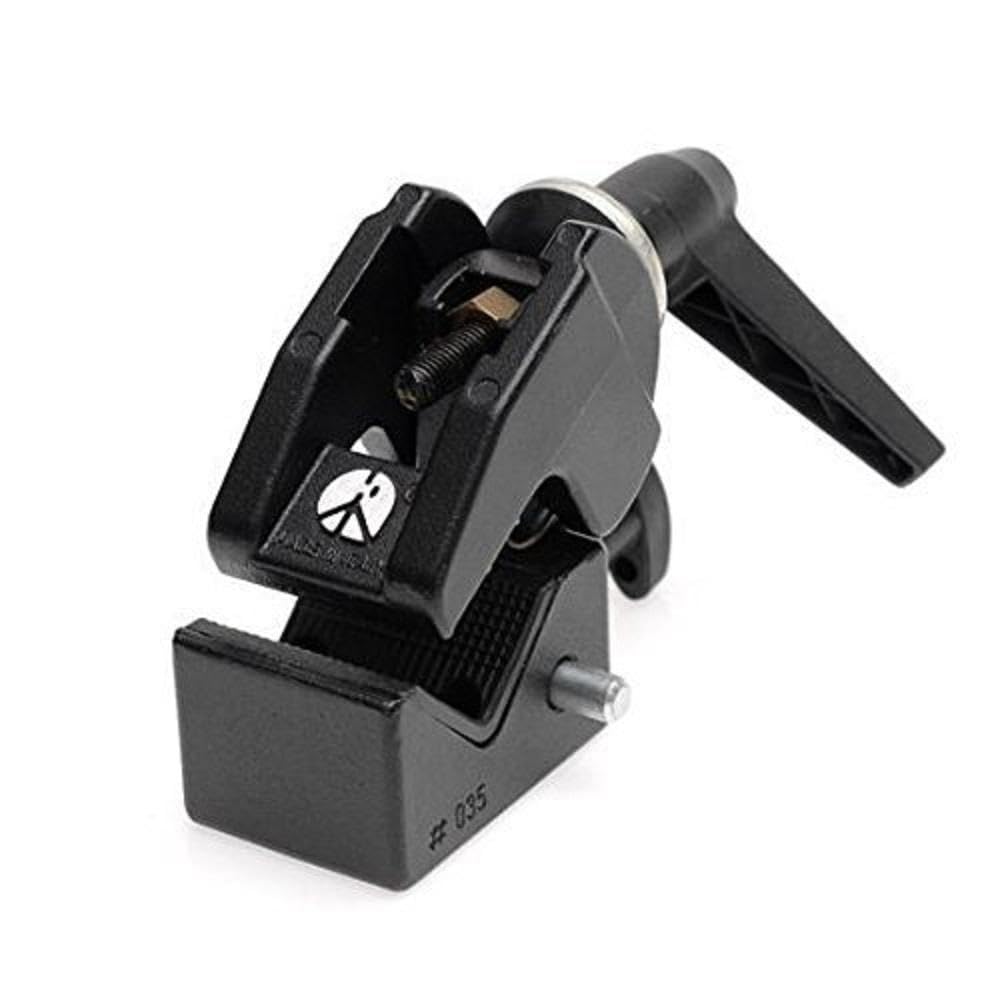 Manfrotto 035 Super Clamp Without Stud - Heavy Duty Aluminum Camera Clamp for Photography, Video & Studio Equipment - Perfect for Tripods, Lights & Rigging