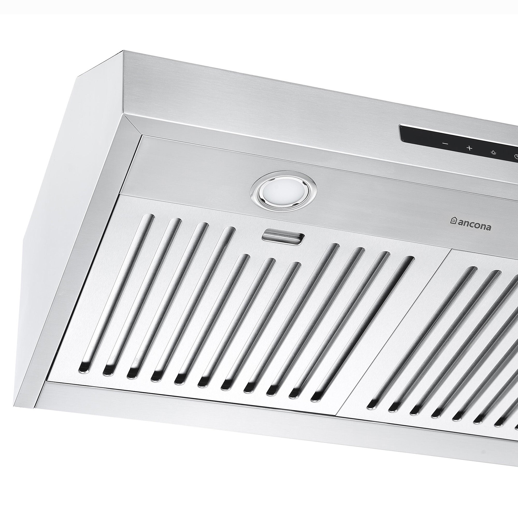 Ancona 30-Inch Under Cabinet Range Hood with LED Night Light - Stainless Steel Kitchen Vent Hood for Stove, Cooktop & Gas Range - Perfect for Small Kitchens & Apartments