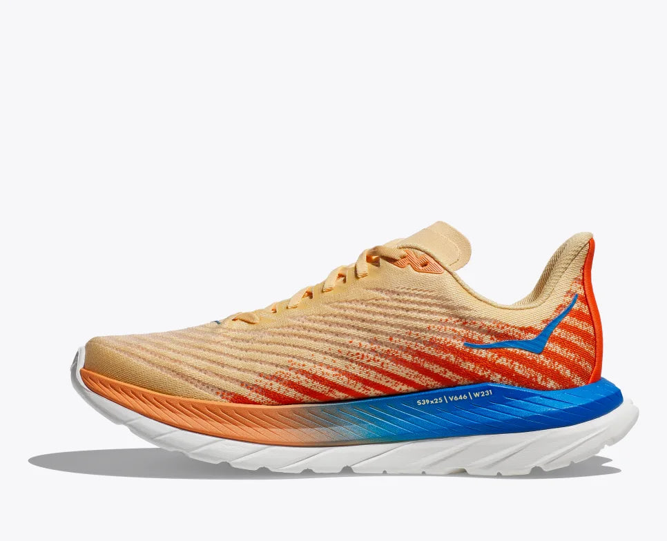 HOKA Mach 5 Running Shoes for Men - Lightweight Performance Sneakers in Impala/Vibrant Orange | Perfect for Road Running, Training & Daily Wear