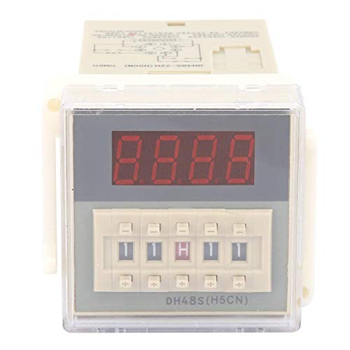 O111ROM DH48S-2ZH LCD Digital Timer Delay Relay Module - 8 Pin 0.01S to 99H99M Adjustable Time Relay for Industrial Automation & Home Appliances (24VAC/DC) - Perfect for HVAC Systems, Lighting Control & Machinery Timing
