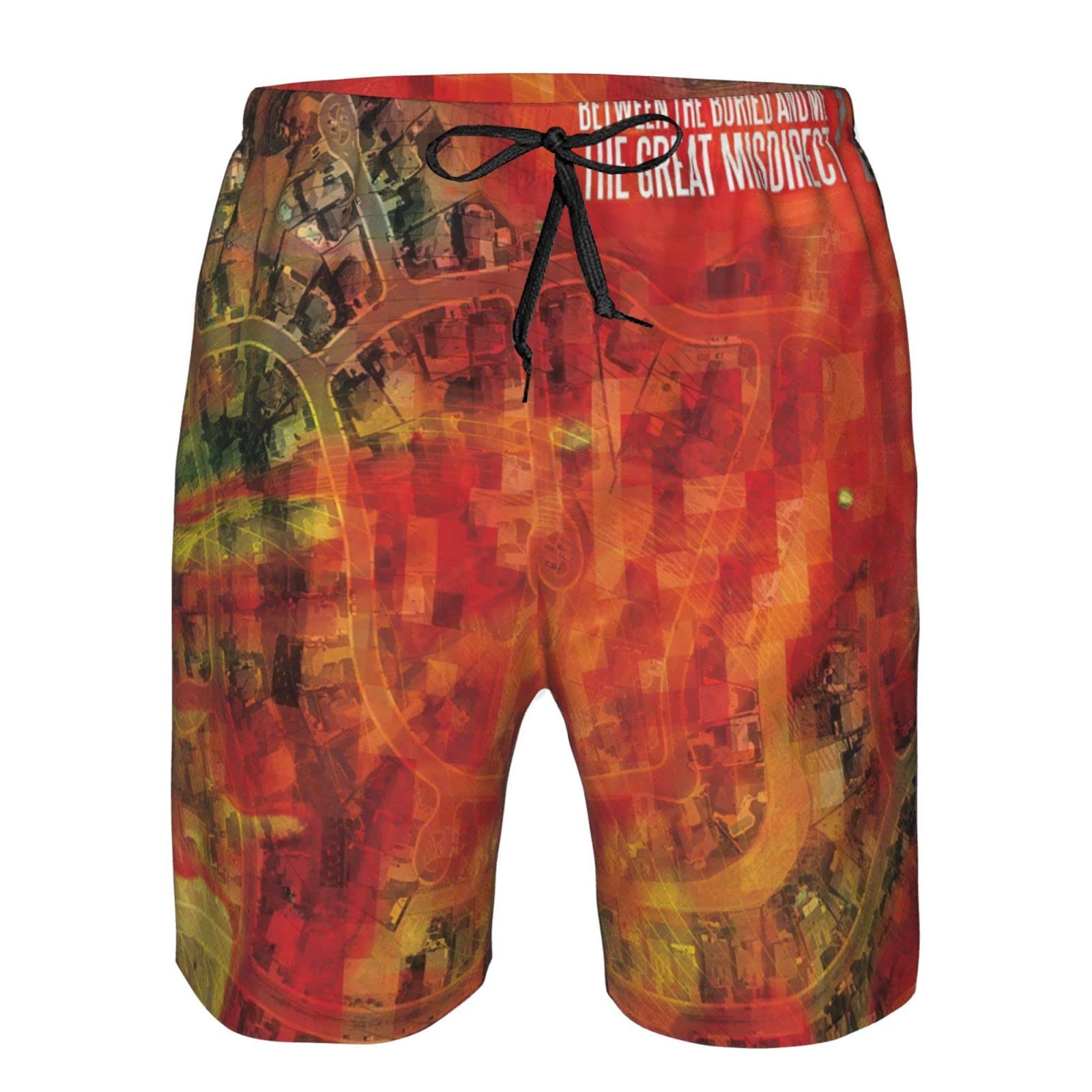 Between The Buried and Me The Great Misdirect Men's Quick Dry Swim Trunks - Mesh Lined Board Shorts for Beach, Surfing & Summer Activities