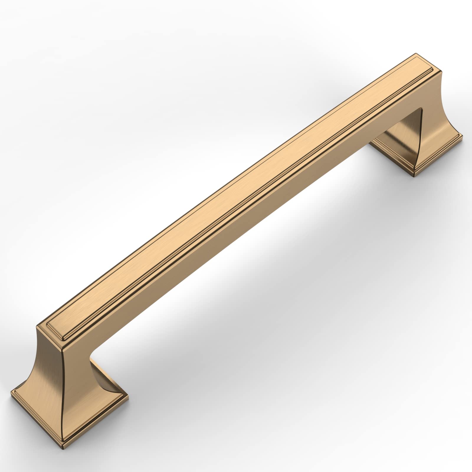 20 Pack Amerdeco Champagne Bronze Cabinet Pulls 3-3/4 Inch (96mm) Hole Center - Elegant Kitchen & Bathroom Cabinet Handles for Drawers, Dressers & Furniture Hardware - Perfect for Home Renovation & DIY Projects