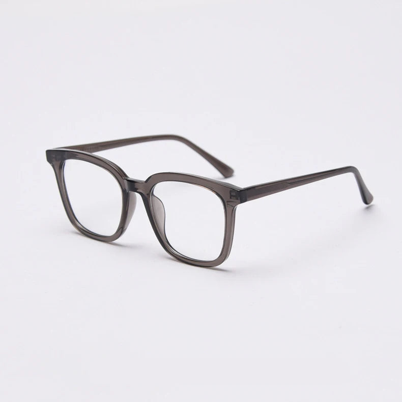 CCspace Unisex Full Rim Square TR90 Titanium Frame Eyeglasses 49863 - Lightweight & Durable Glasses for Work, Reading & Everyday Wear