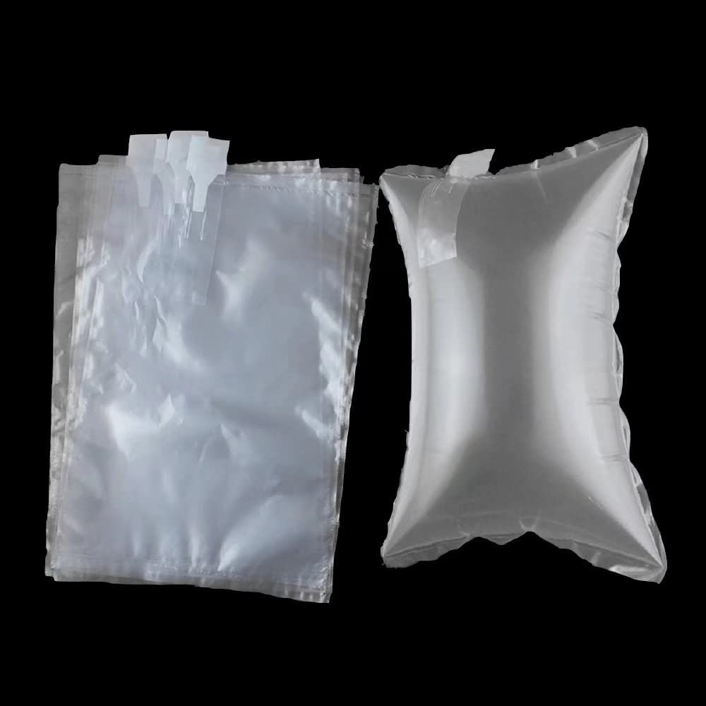 100 Pack Inflatable Air Packaging Bags 7.9x11.8 Inch - Clear Plastic Air Pillows for Shipping, Cushioning & Void Fill Protection | Includes Free Hand Pump | Ideal for Ecommerce, Fragile Items & Moving Supplies (VFC2030)