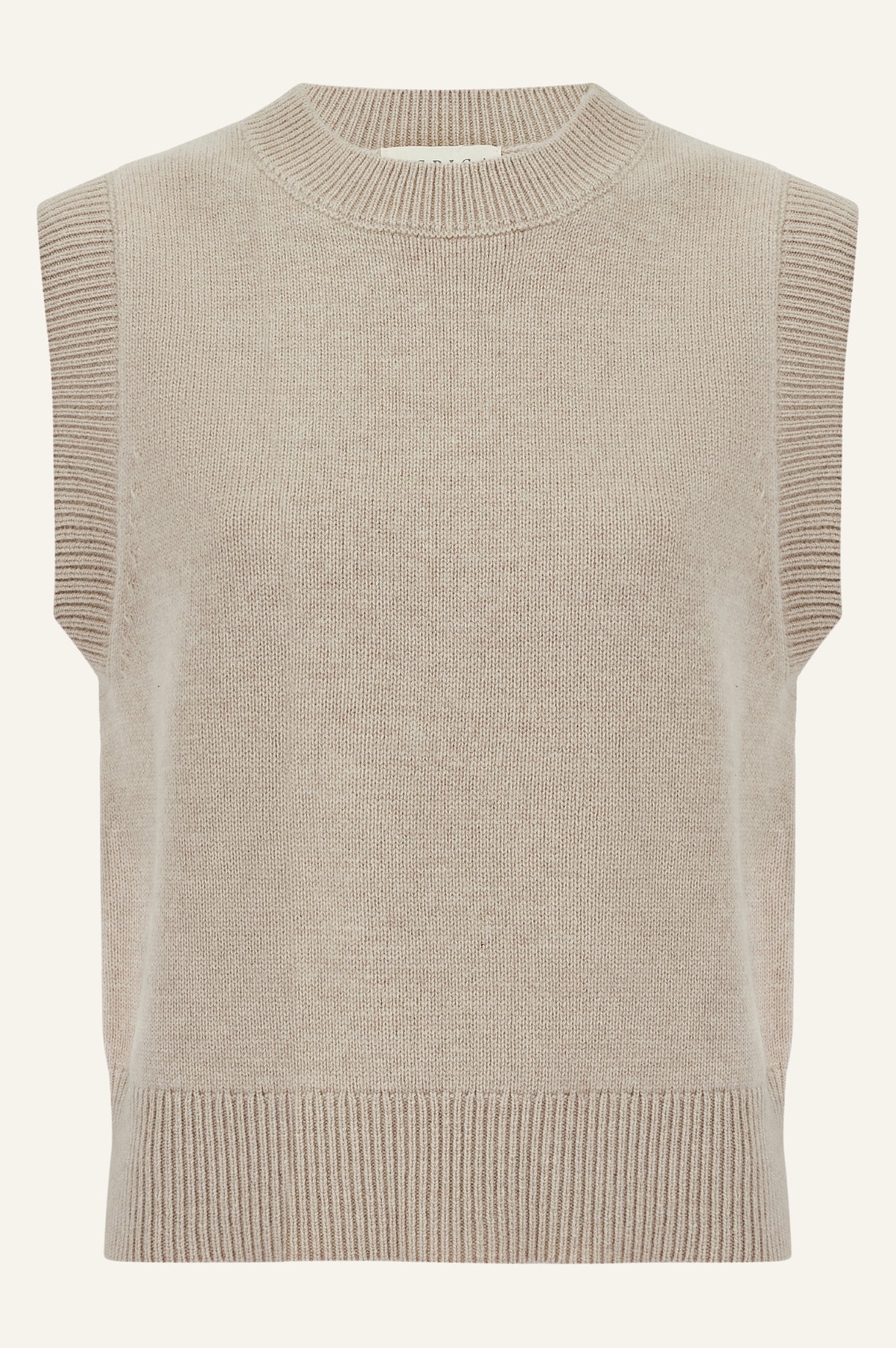 Merino Wool Knitted Short Tank Top for Women | Soft & Breathable Oat Color | Perfect for Yoga, Travel & Layering