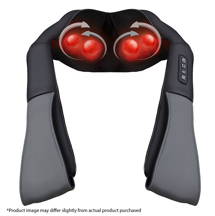 Tebo Neck Massager for Pain Relief - Electric Shiatsu Massage with Heat - Portable Shoulder & Back Massager for Office, Home & Travel Use