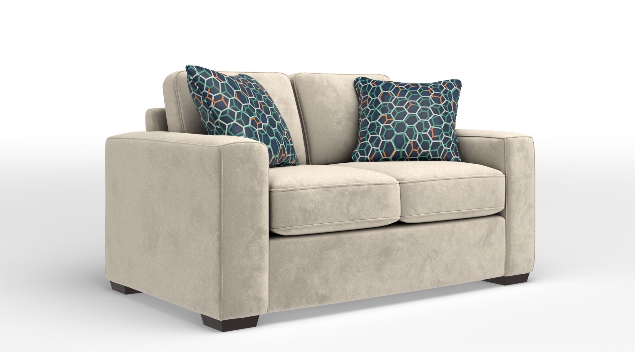 Celeste Loveseat Sofa in Arlo Beige - Modern Two-Seater Couch for Living Room, Bedroom & Small Spaces