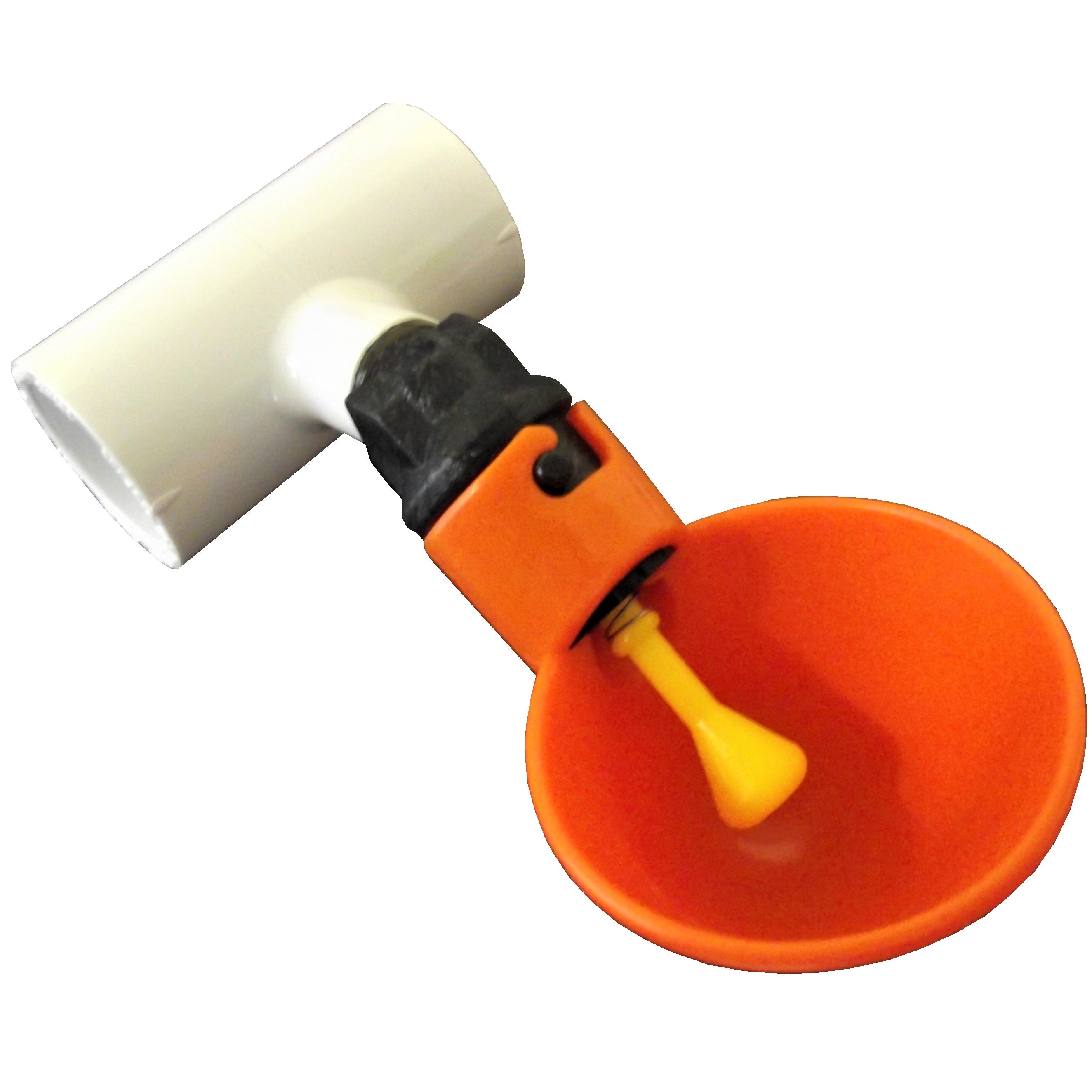 Automatic Poultry Chicken Drinker Cup with 1/2 Inch PVC Tee Fitting - Perfect for Chicken Coops, Farms, and Backyard Poultry Watering Systems