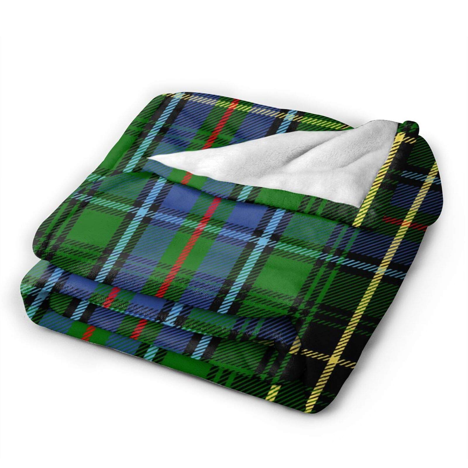 Clan Macinnes Tartan Throw Blanket - Ultra Soft Flannel Blanket for Bed, Sofa & Couch | Warm Scottish Plaid Blanket for Home Decor, Living Room, Winter Nights & Gift Giving
