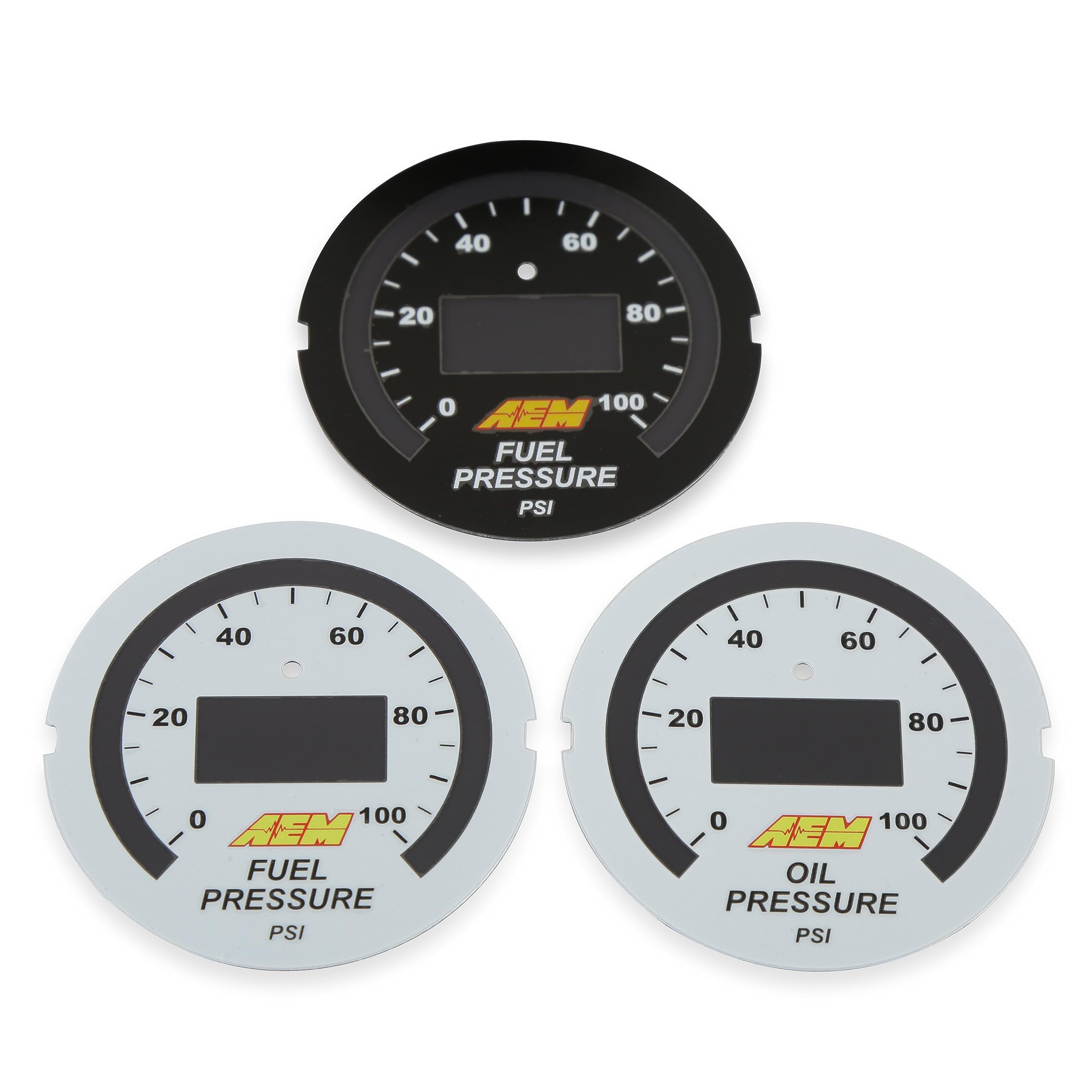 AEM 30-4401 0-100 PSI Oil & Fuel Pressure Gauge - High Performance Automotive & Marine Engine Monitoring for Racing, Off-Road & Industrial Applications