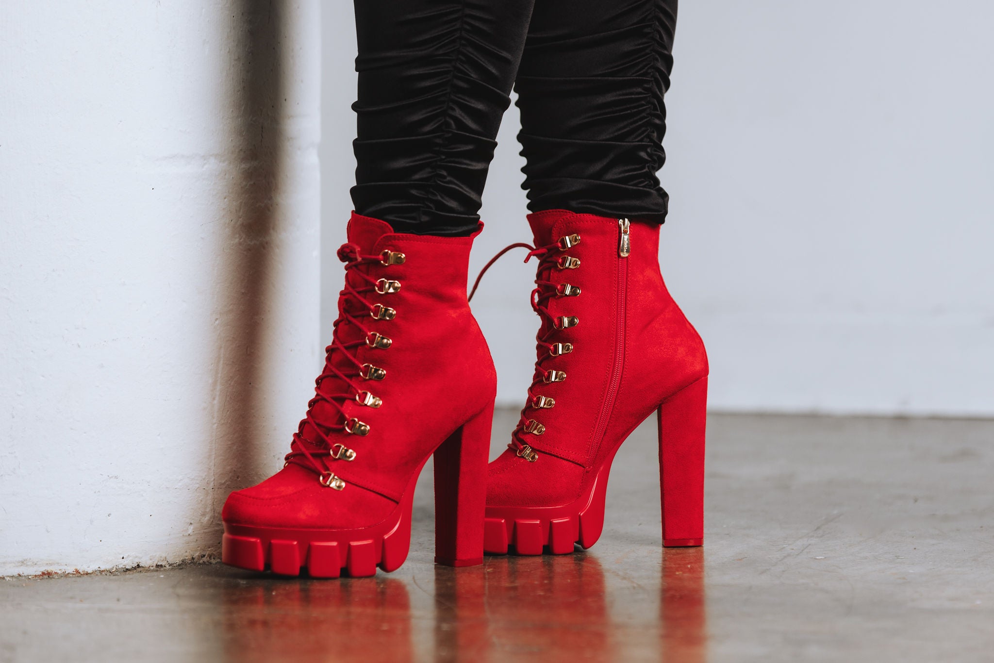 Stylish Red Robyn Booties for Women - Comfortable & Trendy Ankle Boots for Fall & Winter | Perfect for Casual Outfits, Office Wear & Date Nights