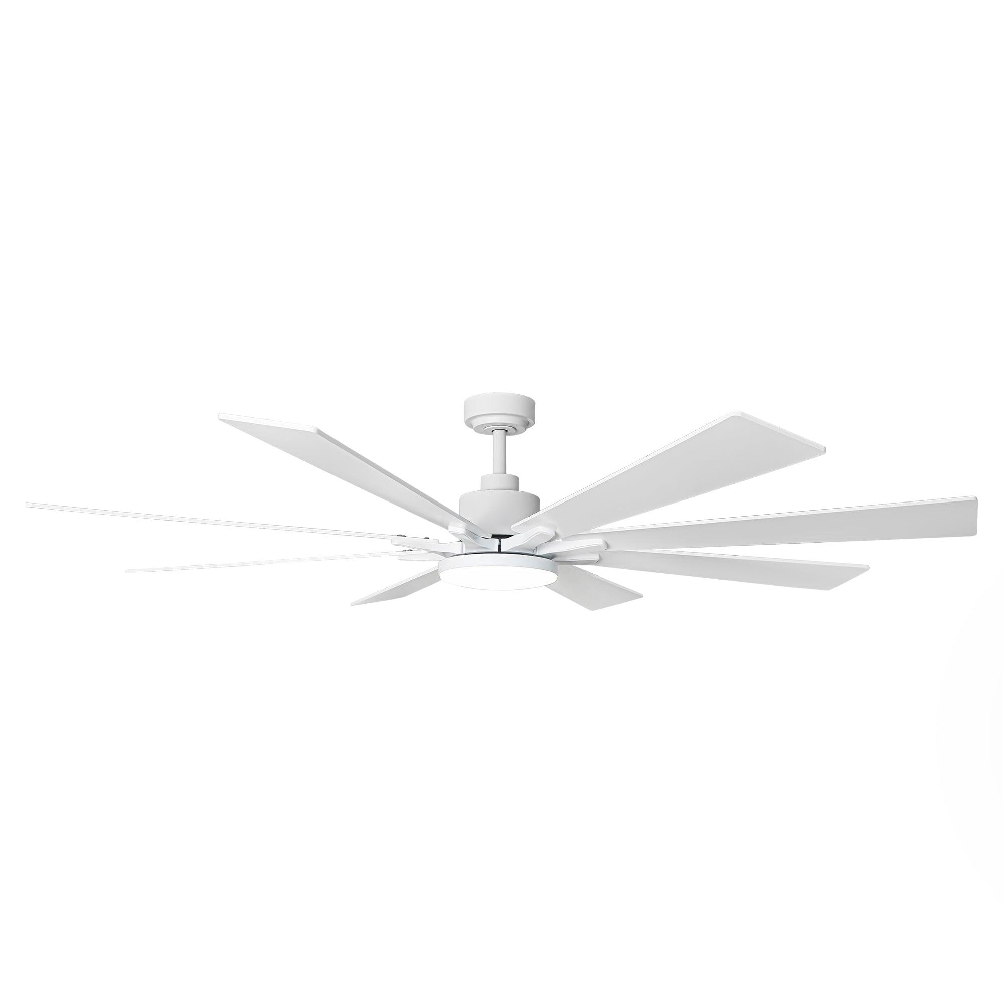 72 Inch Elbe Modern Ceiling Fan with Light Kit & Remote Control - Perfect for Living Room, Bedroom, and Large Spaces