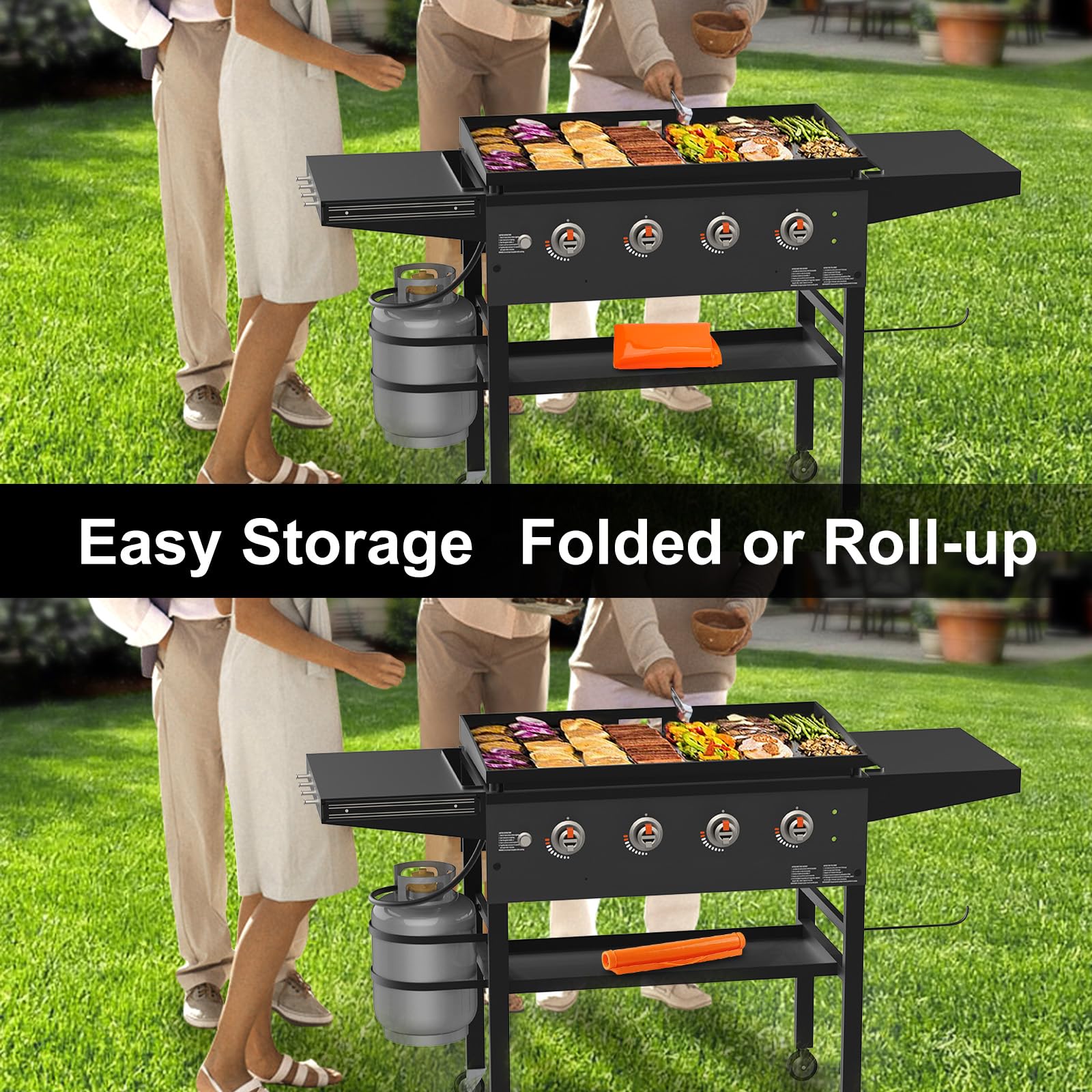 **36 Inch Blackstone Griddle Cover - Heavy Duty Food Grade Silicone Griddle Mat for Grill Top - Outdoor Cooking Accessories to Protect from Dirt & Rust - Perfect for BBQs, Camping & Backyard Grilling**