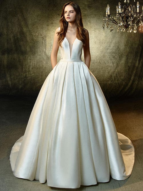 Enzoani Lisette Blue Wedding Dress Size 14 - Elegant A-Line Gown for Bridal Ceremony & Formal Events