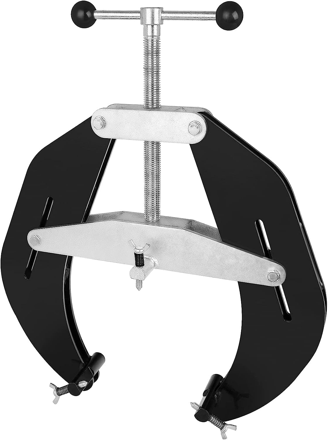 5-12 Inch Steel Pipe Clamp | High Strength Alignment Tool with Quick-Acting Screws | Lightweight Durable Hand Tool for Plumbing, HVAC & Metalworking (Black)