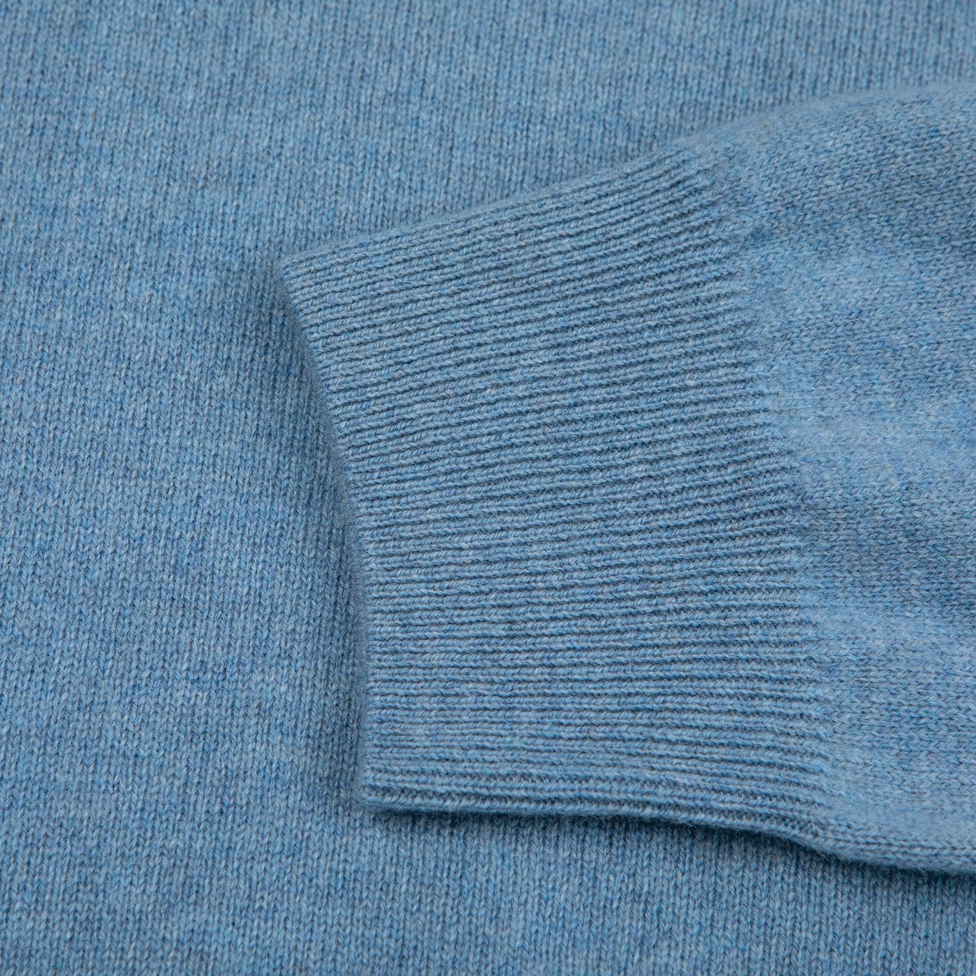James Cashmere 1/4 Zip Sweater - Premium Heather Vintage Indigo Blue Pullover for Men & Women | Soft & Warm Winter Knitwear for Office, Travel & Casual Outings