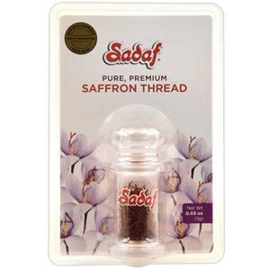 Premium Sadaf Pure Saffron Threads 1g - 100% Natural Persian Saffron for Cooking, Tea & Baking - Gourmet Spice for Paella, Risotto & Desserts