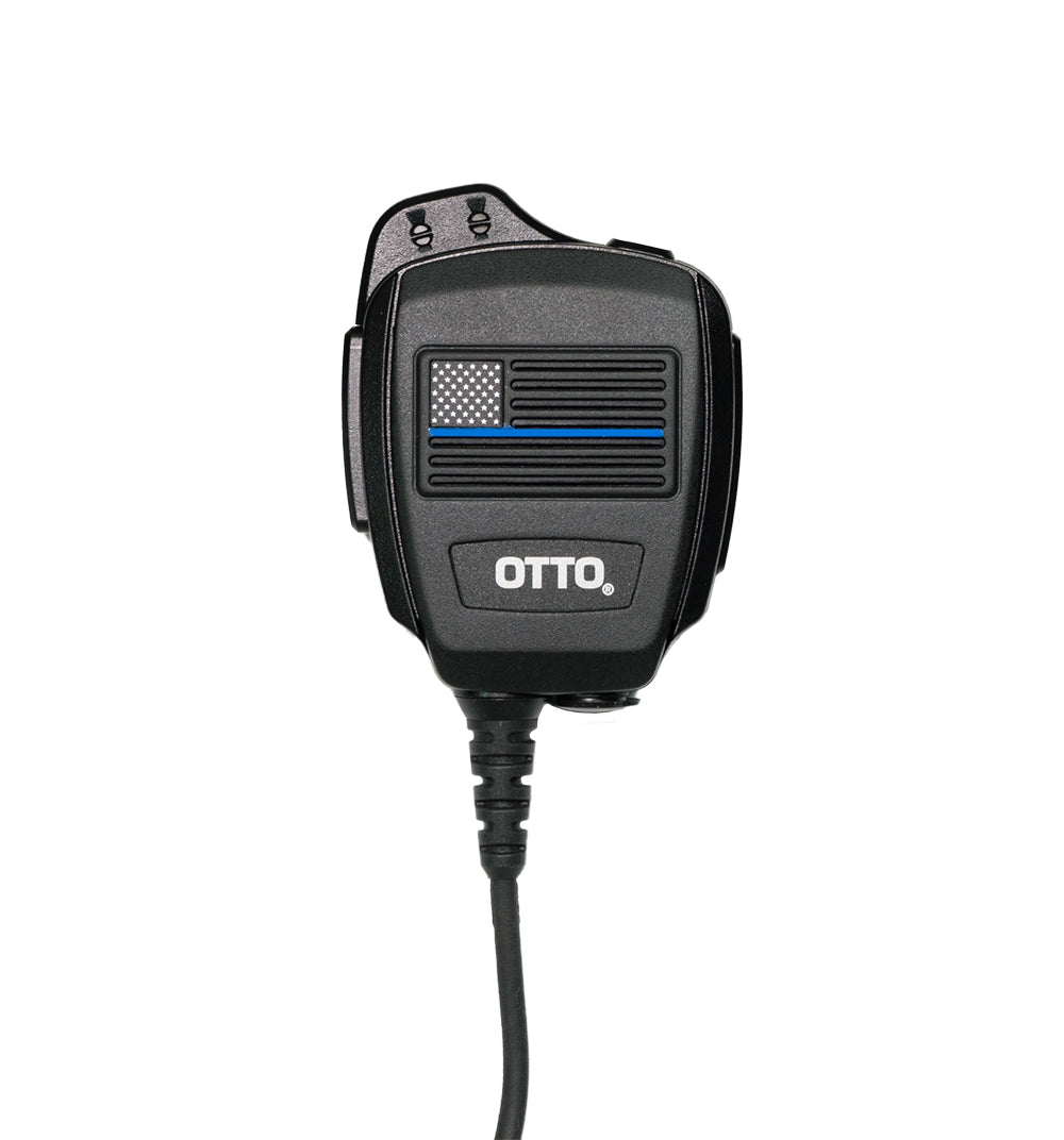 V2 R2MF5112 OTTO Revo Speaker Microphone for Motorola APX/TRBO Radios - Blue Line Model | Durable Communication Accessory for Police, Firefighters & Emergency Responders