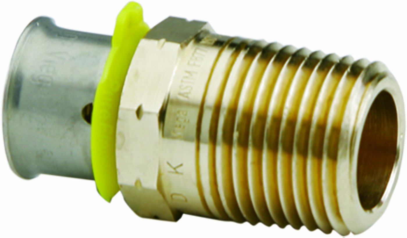 Viega 80526 PureFlow Bronze PEX Press Adapter - 1/2